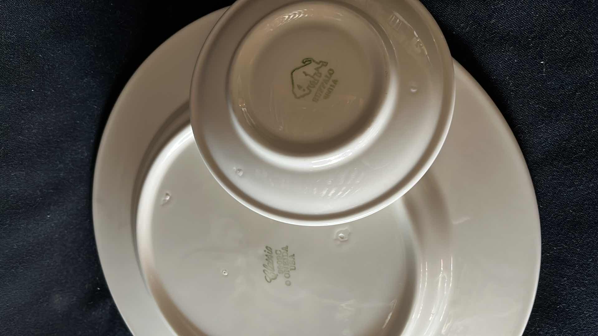 Photo 1 of ONEIDA BUFFALO DINNER AND SAUCER PLATES (SETS OF 8)