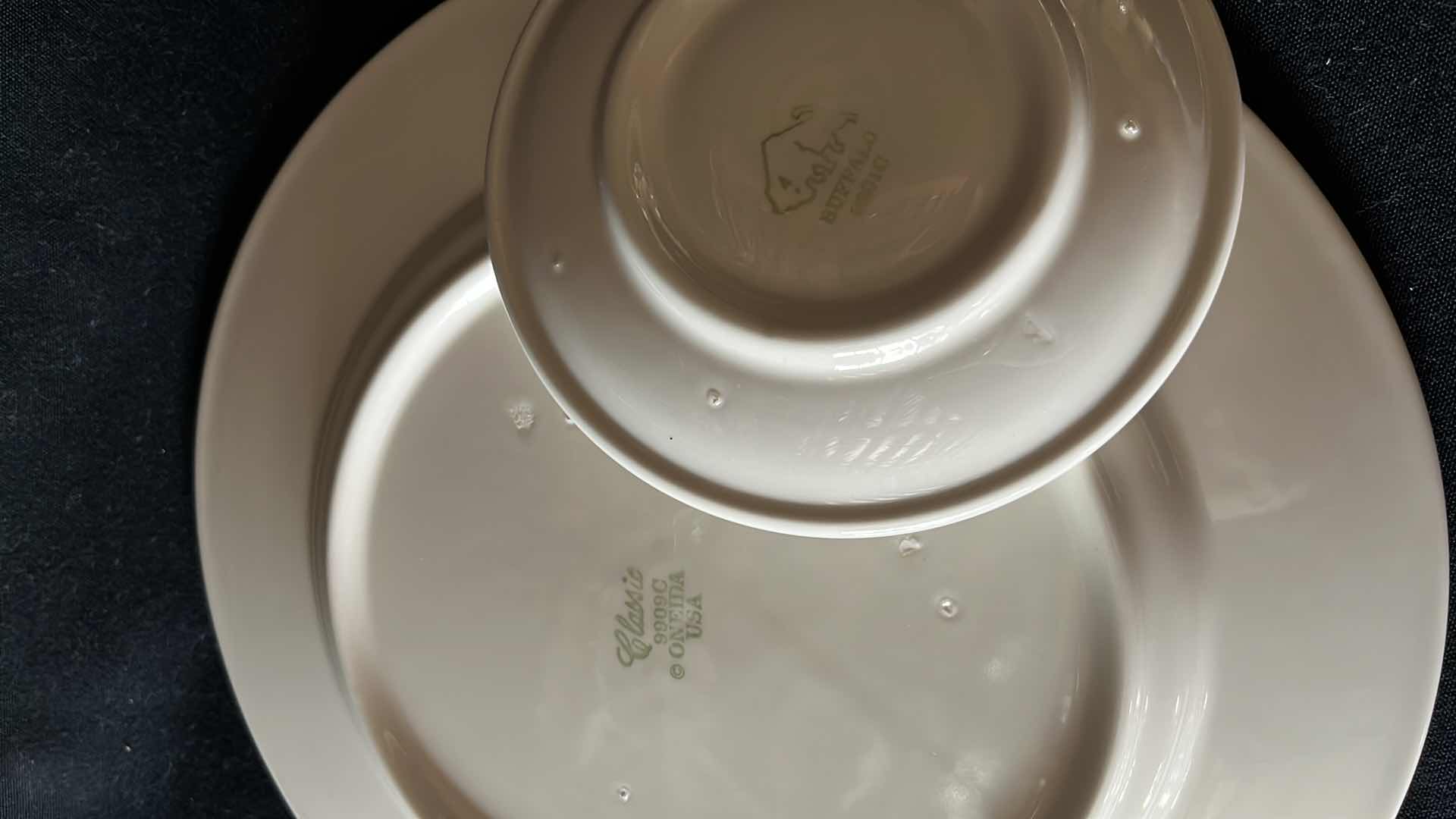 Photo 5 of ONEIDA BUFFALO DINNER AND SAUCER PLATES (SETS OF 8)