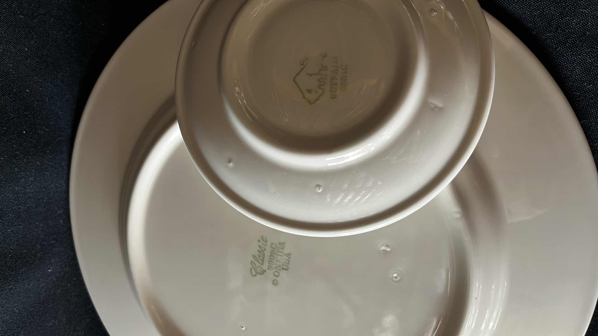 Photo 1 of ONEIDA BUFFALO DINNER AND SAUCER PLATES (SETS OF 8)