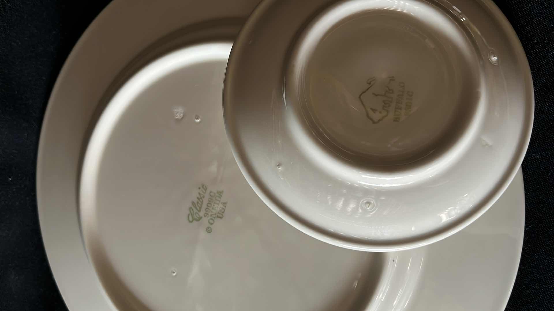 Photo 1 of ONEIDA BUFFALO DINNER AND SAUCER PLATES (SETS OF 8)