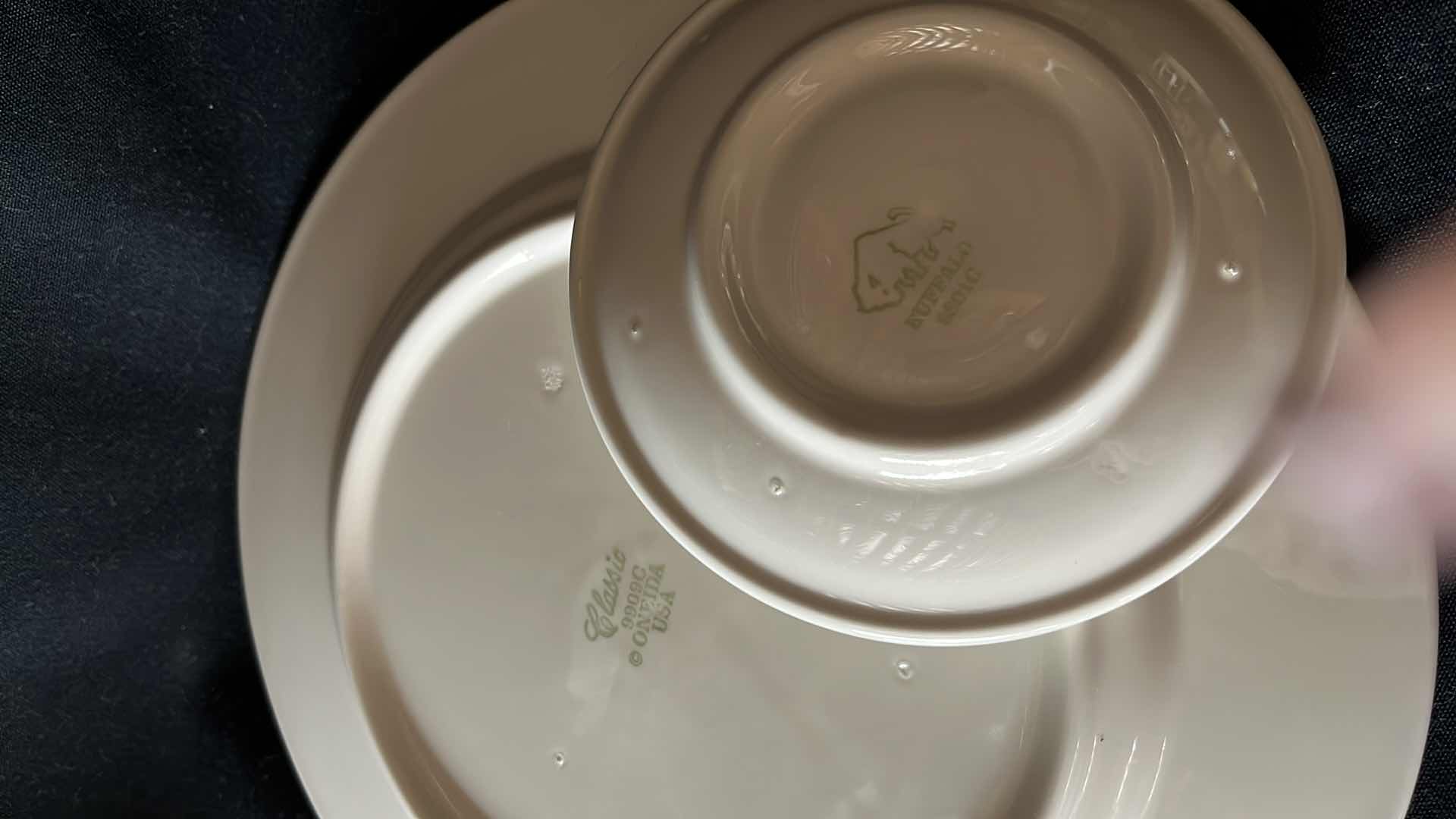 Photo 1 of ONEIDA BUFFALO DINNER AND SAUCER PLATES (SETS OF 8)