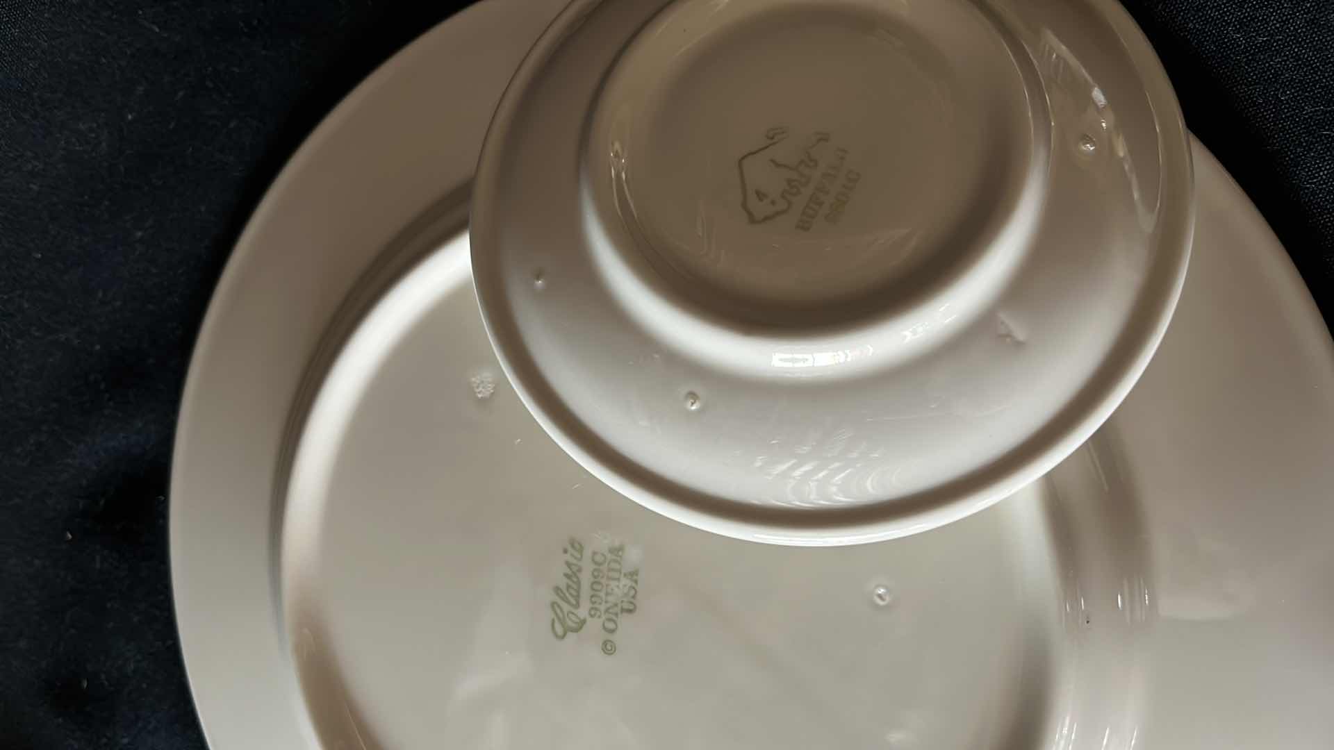 Photo 1 of ONEIDA BUFFALO DINNER AND SAUCER PLATES (SETS OF 8)