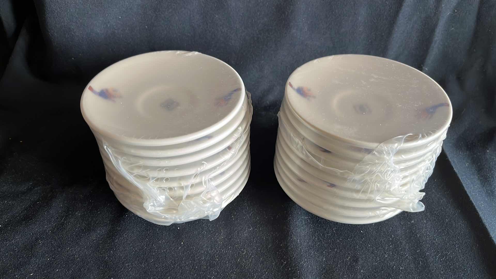 Photo 1 of NEW BUFFALO SAUCER PLATES 4.75” (18)