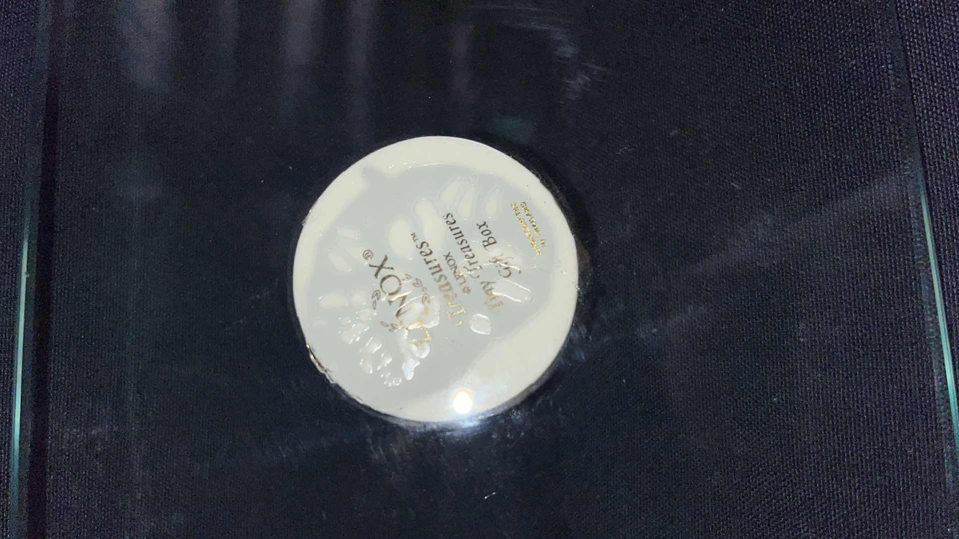 Photo 1 of LENOX TINY TREASURES MINI GIFT BOX W GLOBAL VIEWS STANDS (2) W ATTACHED GLASS 5.25” X 18.25” X 2.5”