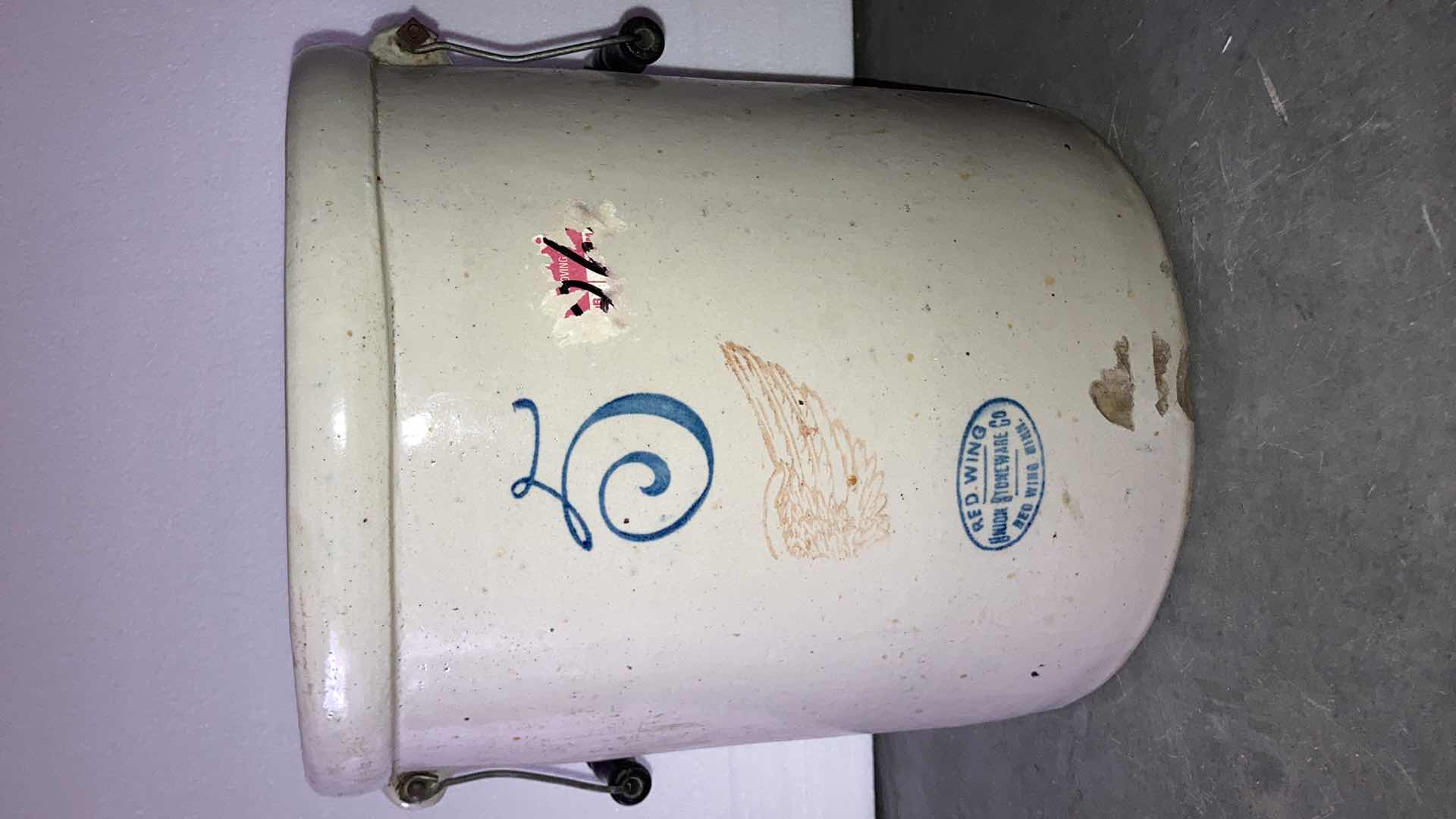 Photo 1 of RED WING UNION STONEWARE CERAMIC PLANTER 14” X 13.5”