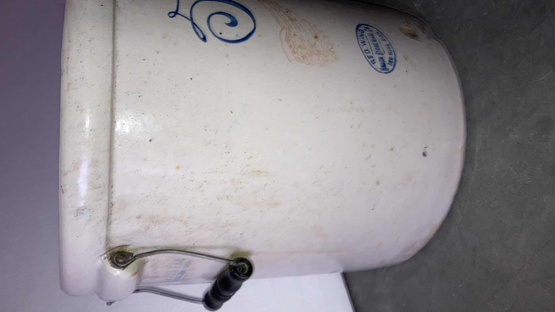 Photo 1 of RED WING UNION STONEWARE CERAMIC PLANTER 14” X 13.5”