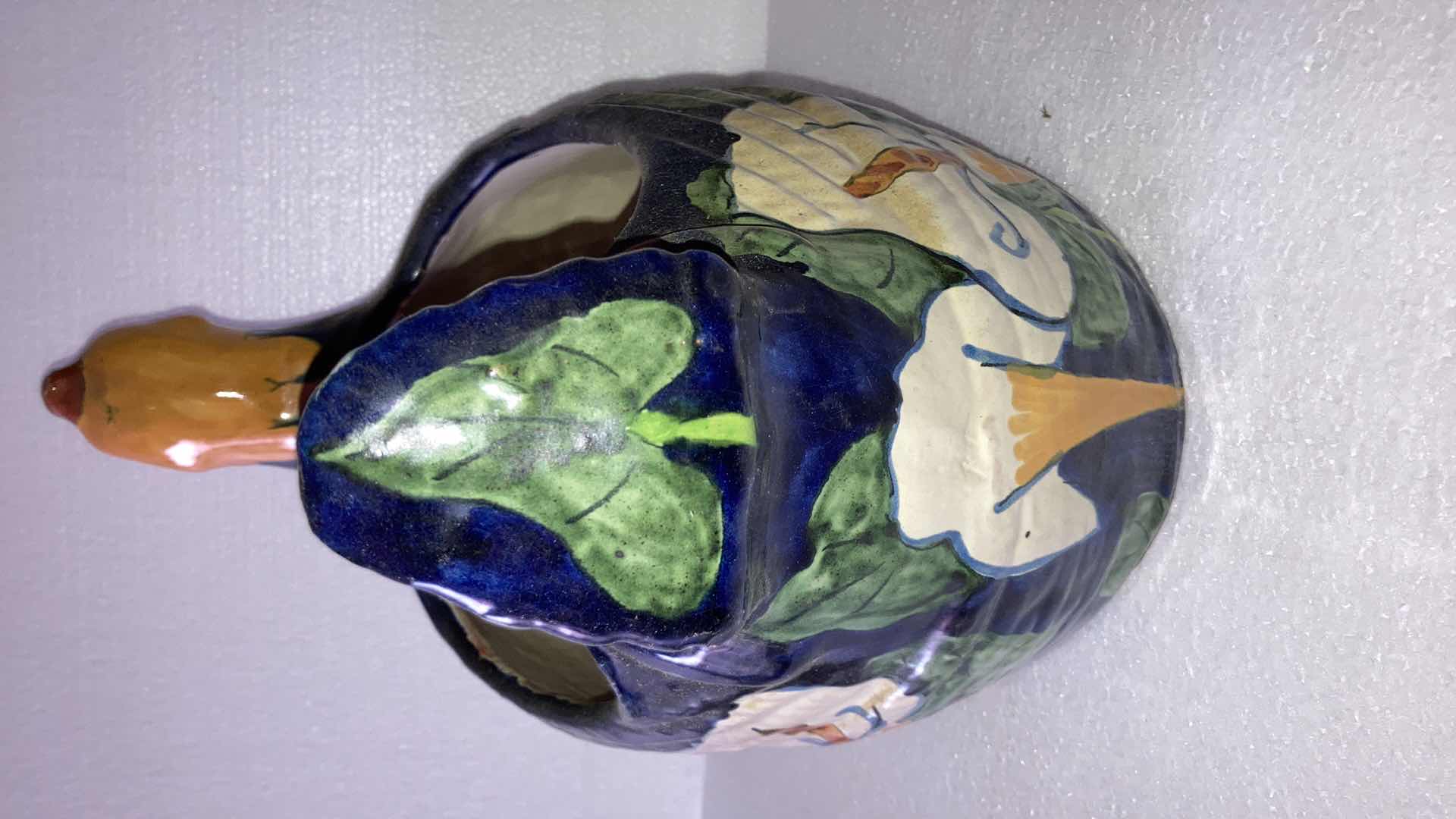 Photo 1 of FLORAL ROSTER CERAMIC PLANTER 11” X 9” H 11”