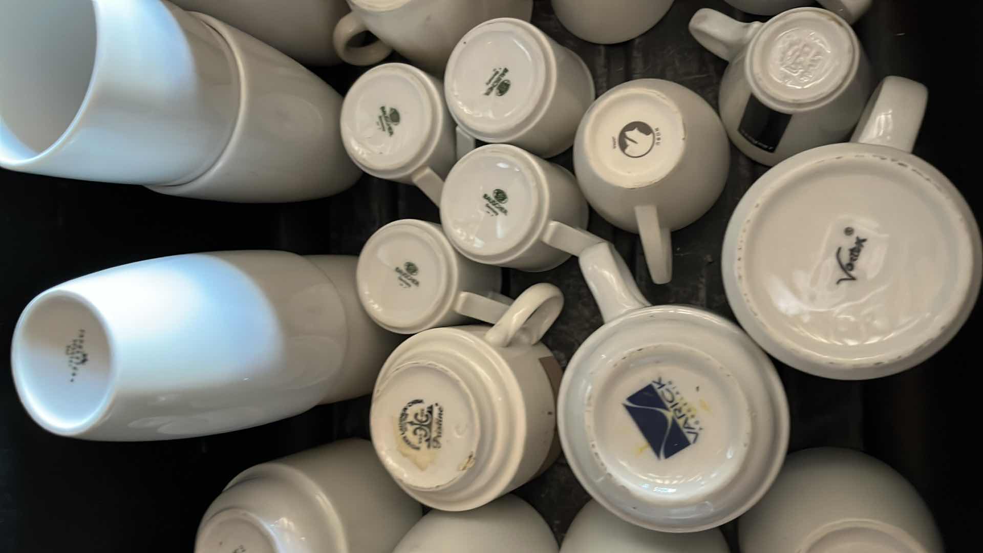 Photo 1 of COFFEE AND ESPRESSO MUGS VARIOUS STYLES W TUB INCLUDED (25)