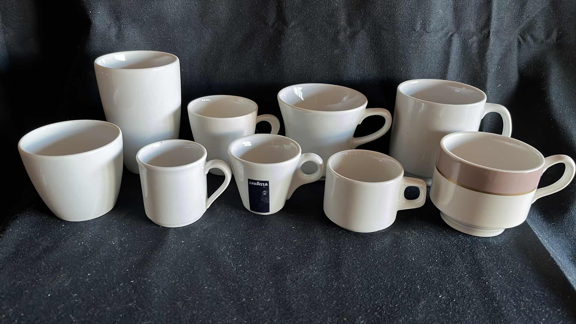 Photo 1 of COFFEE AND ESPRESSO MUGS VARIOUS STYLES W TUB INCLUDED (25)