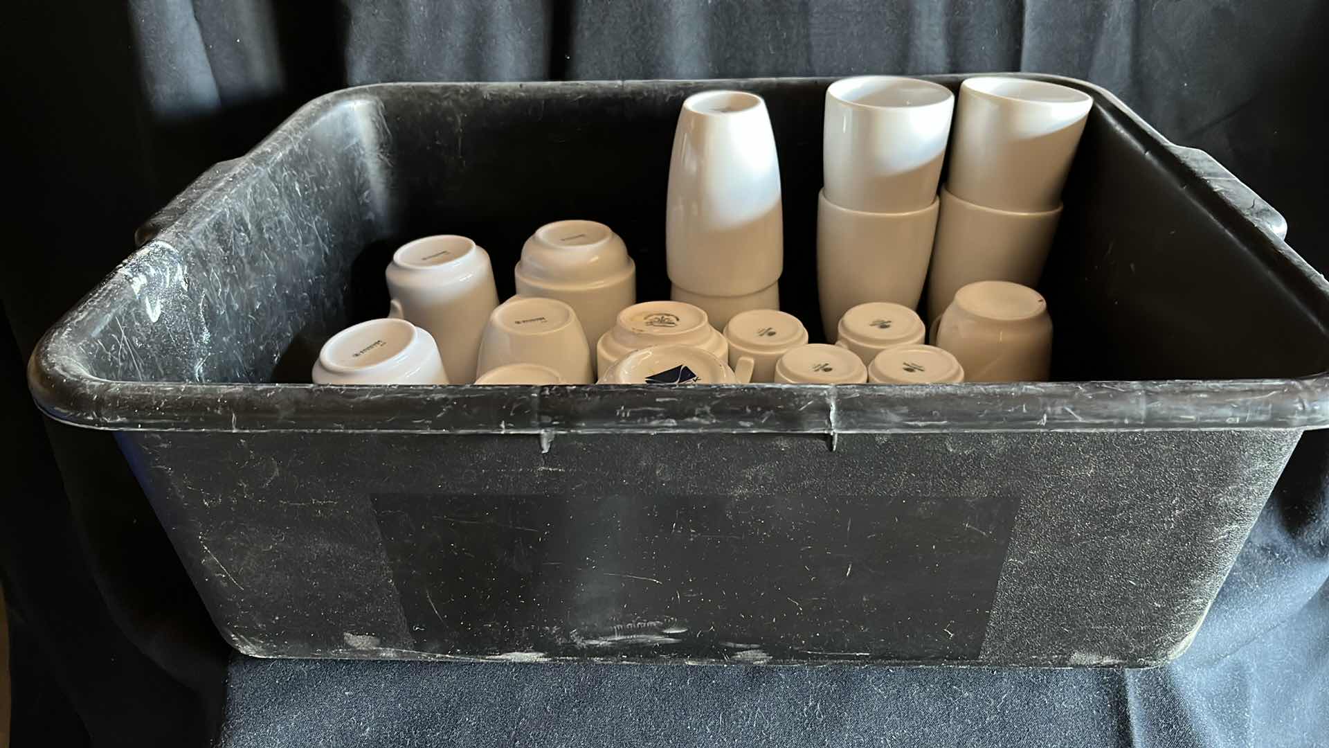 Photo 1 of COFFEE AND ESPRESSO MUGS VARIOUS STYLES W TUB INCLUDED (25)