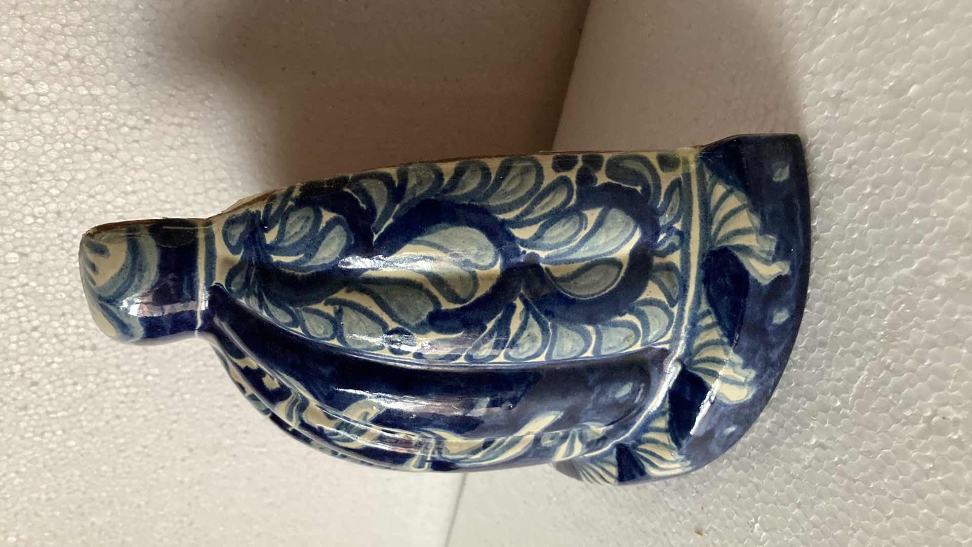 Photo 1 of MEXICAN HAND PAINTED CERAMIC HANGING BELL 8” X 4” H 8.5”