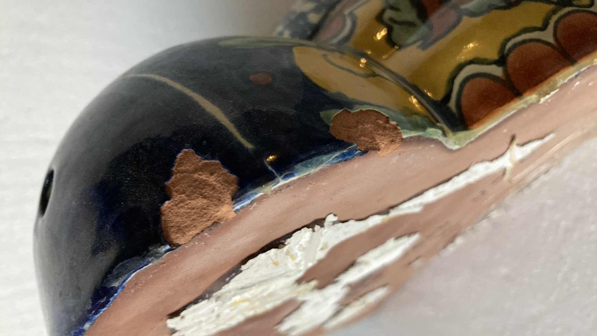 Photo 1 of MEXICAN HAND PAINTED CERAMIC HANGING BELL 12” X 5” H 12”