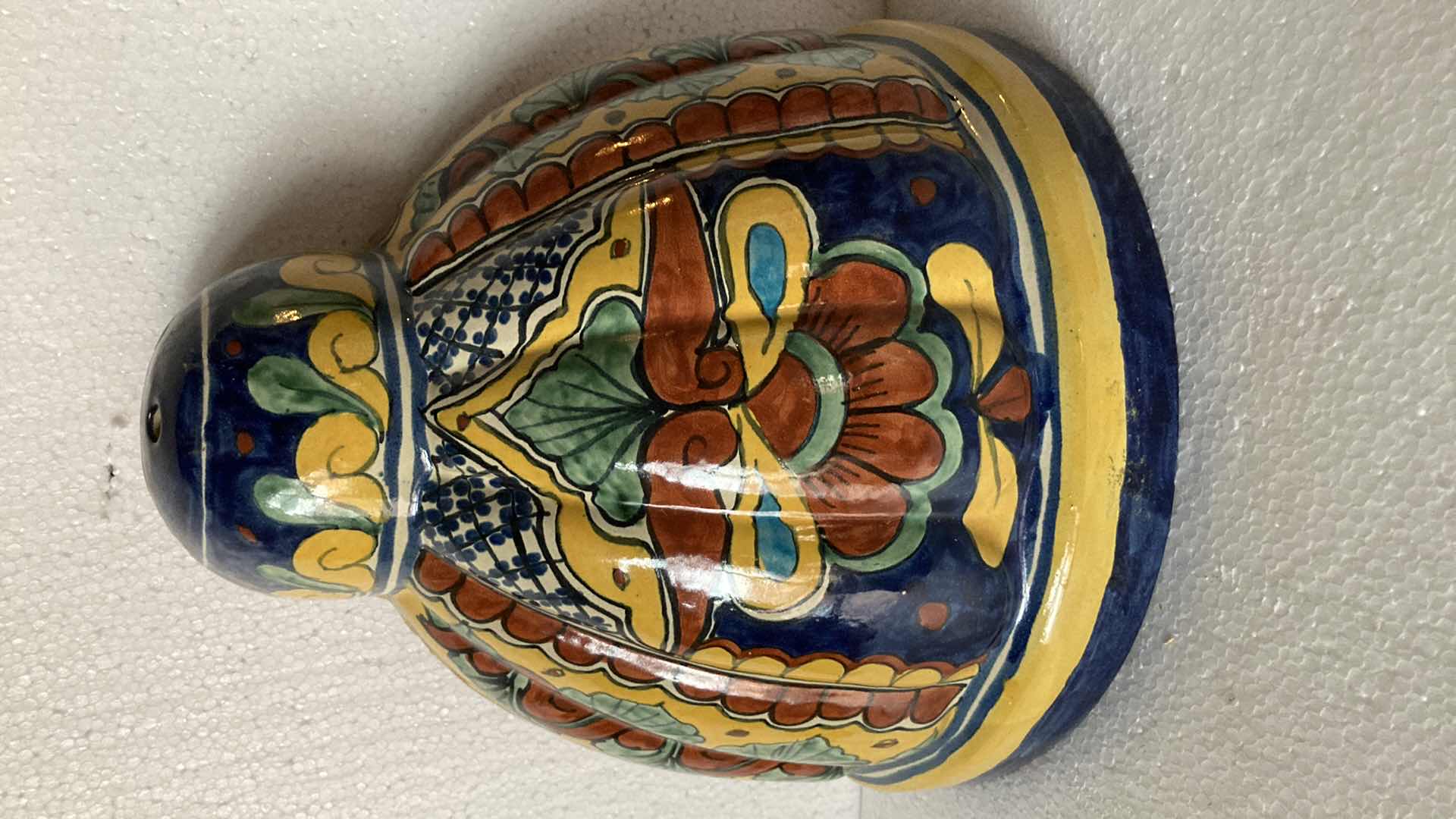 Photo 1 of MEXICAN HAND PAINTED CERAMIC HANGING BELL 12” X 5” H 12”