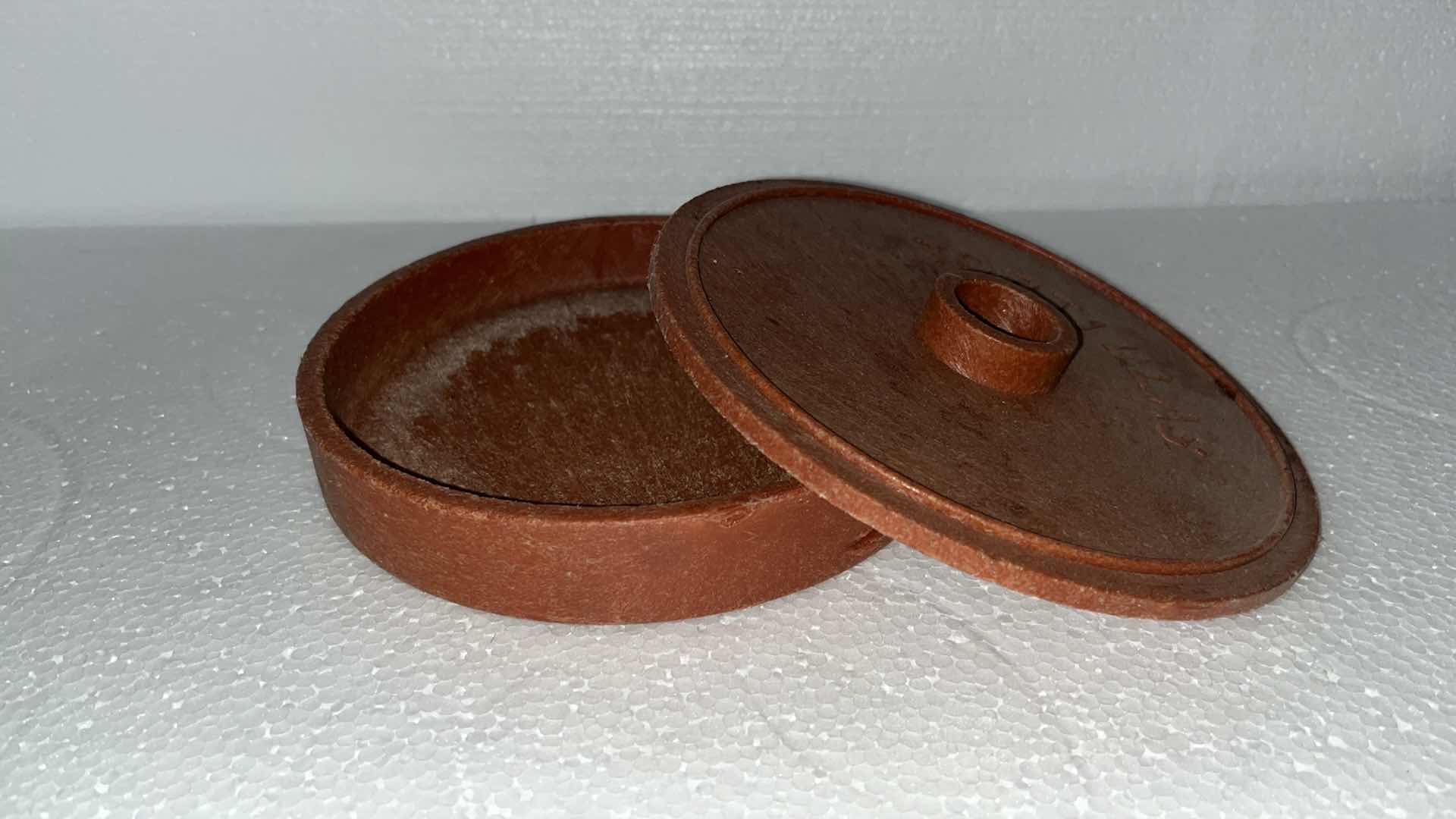 Photo 1 of MEXICAN CLAY PLATE SET W SALT & PEPPER SHAKES AND TORTILLA WARMER (19)
