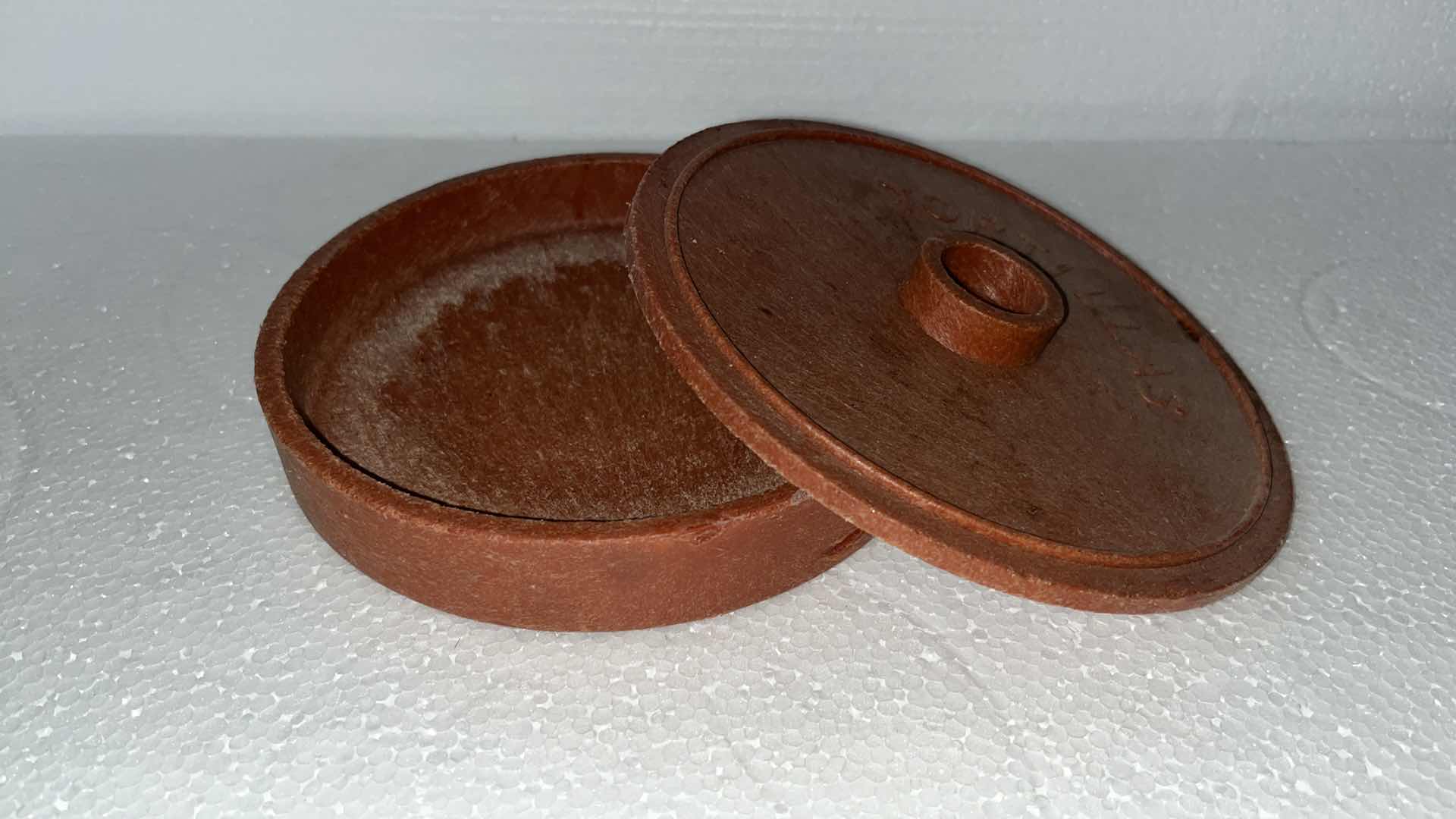Photo 1 of MEXICAN CLAY PLATE SET W SALT & PEPPER SHAKES AND TORTILLA WARMER (19)