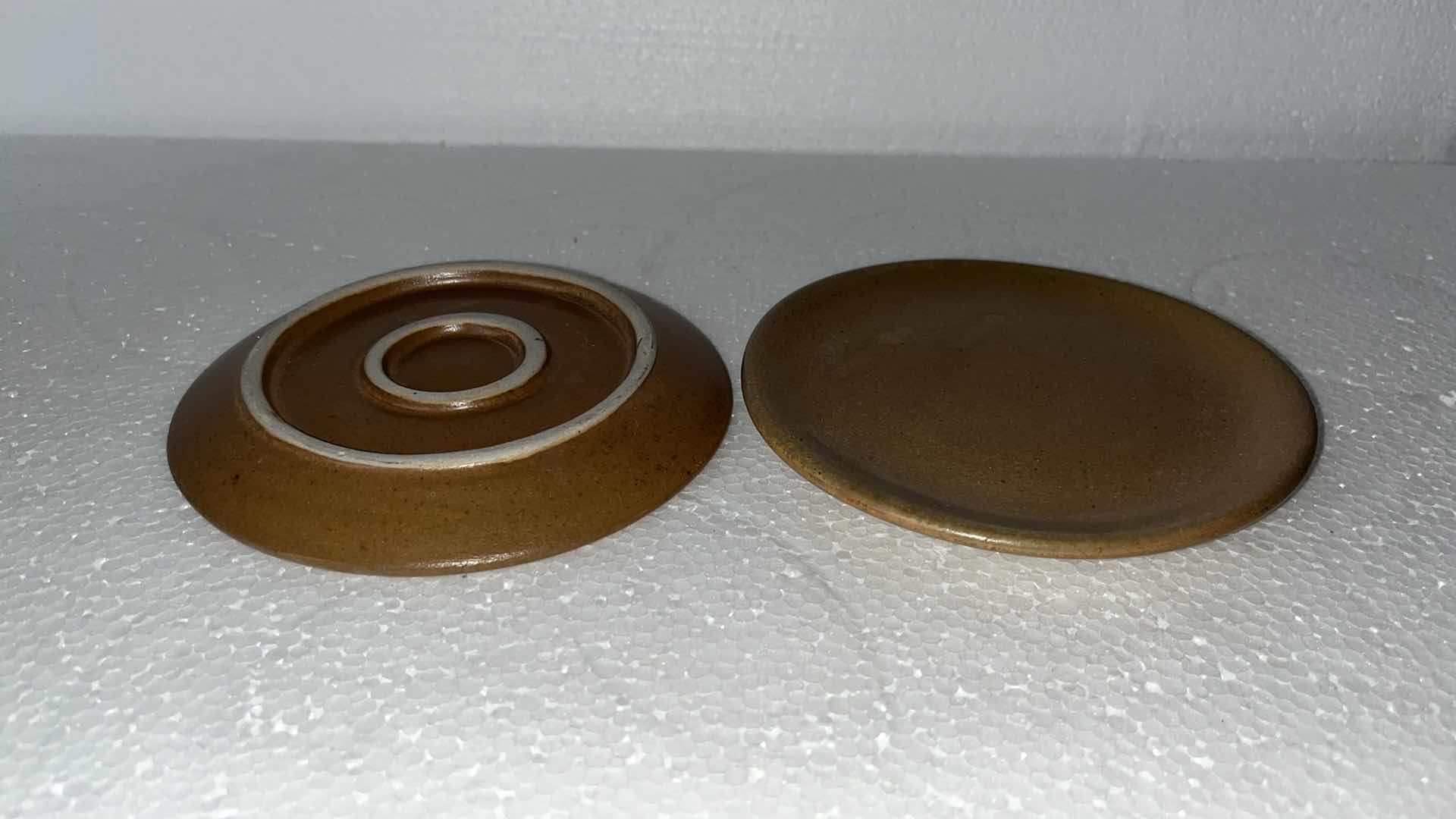 Photo 1 of MEXICAN CLAY PLATE SET W SALT & PEPPER SHAKES AND TORTILLA WARMER (19)