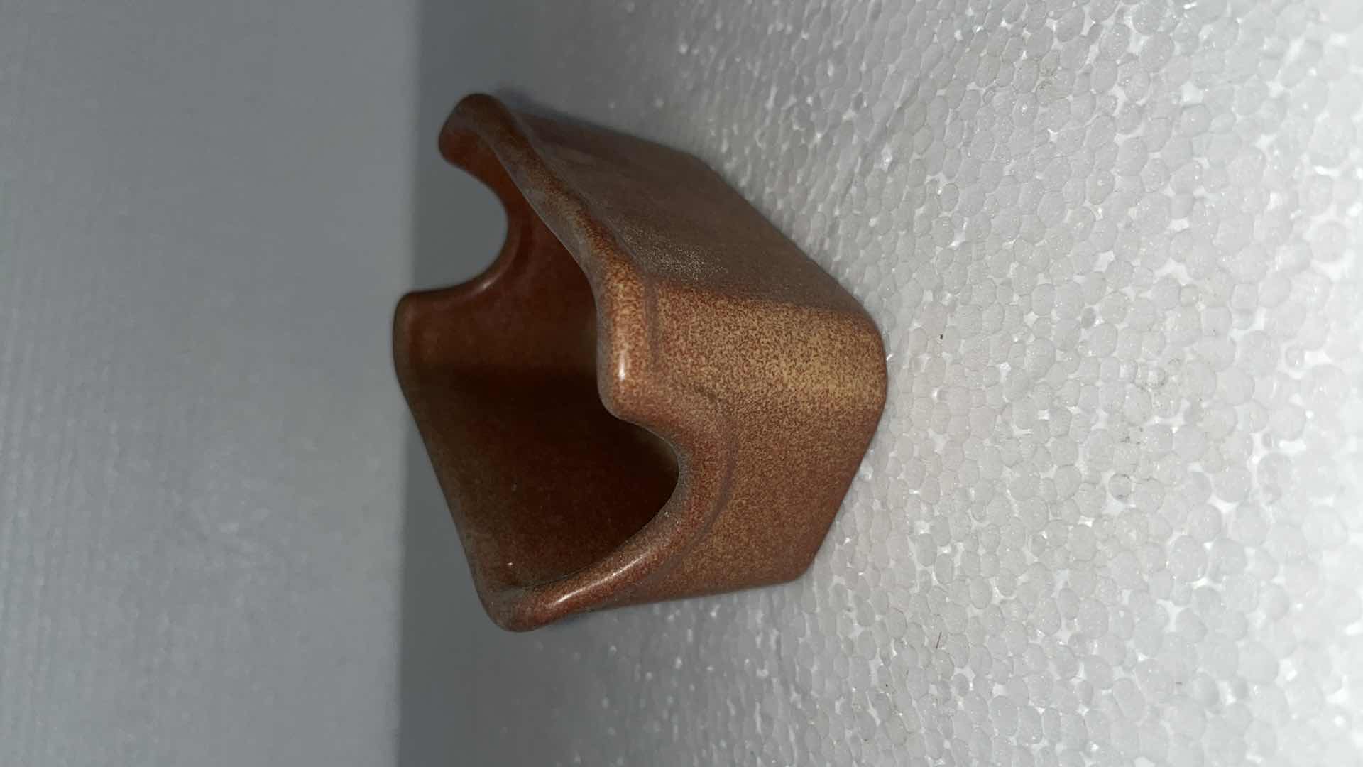 Photo 1 of MEXICAN CLAY PLATE SET W SALT & PEPPER SHAKES AND CONDIMENT HOLDER (19)