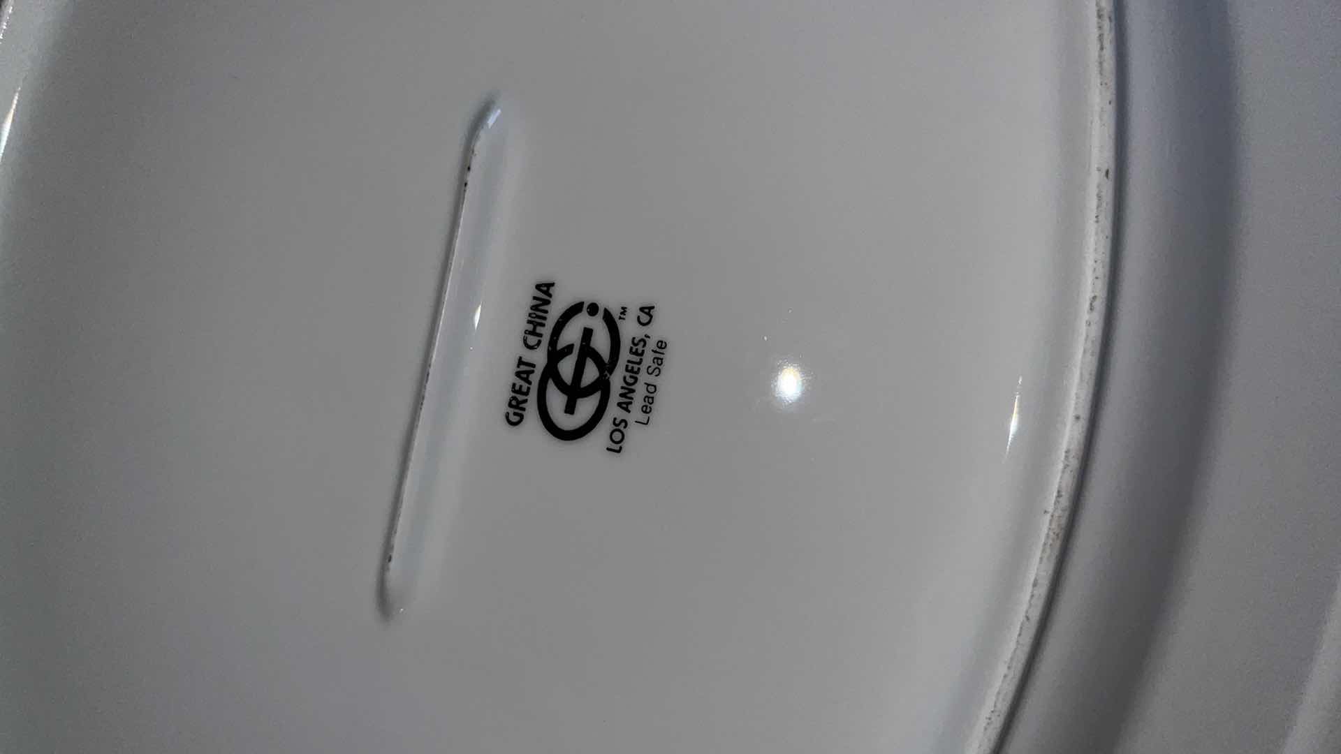 Photo 1 of GREAT CHINA LARGE PLATTER PLATE 16.5” X 11.75” (3)