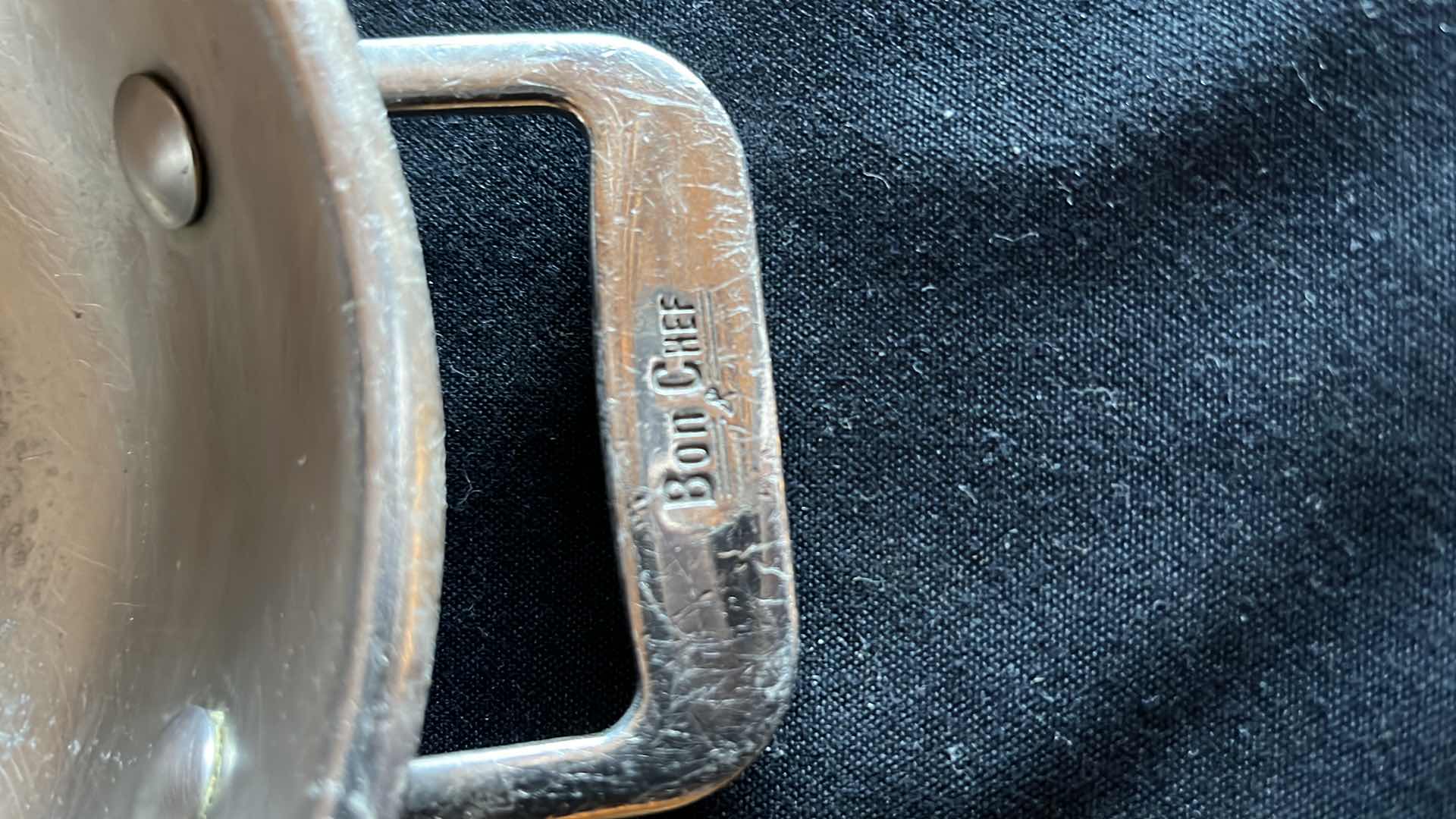 Photo 1 of BON CHEF CUCINA STAINLESS STEEL OVAL OVEN BAKING DISH WITH HANDLES 12” X 9” (2)