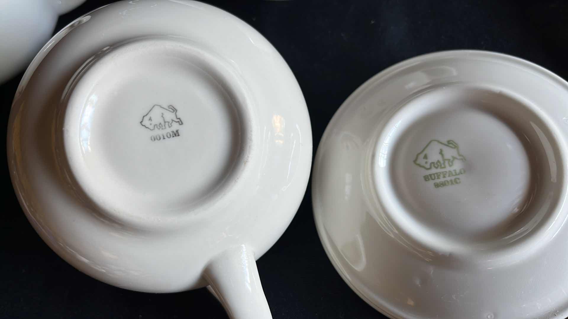 Photo 1 of NEW BUFFALO JUMBO CUPS AND SAUCERS 4.5” X 2.5”, SET OF 4