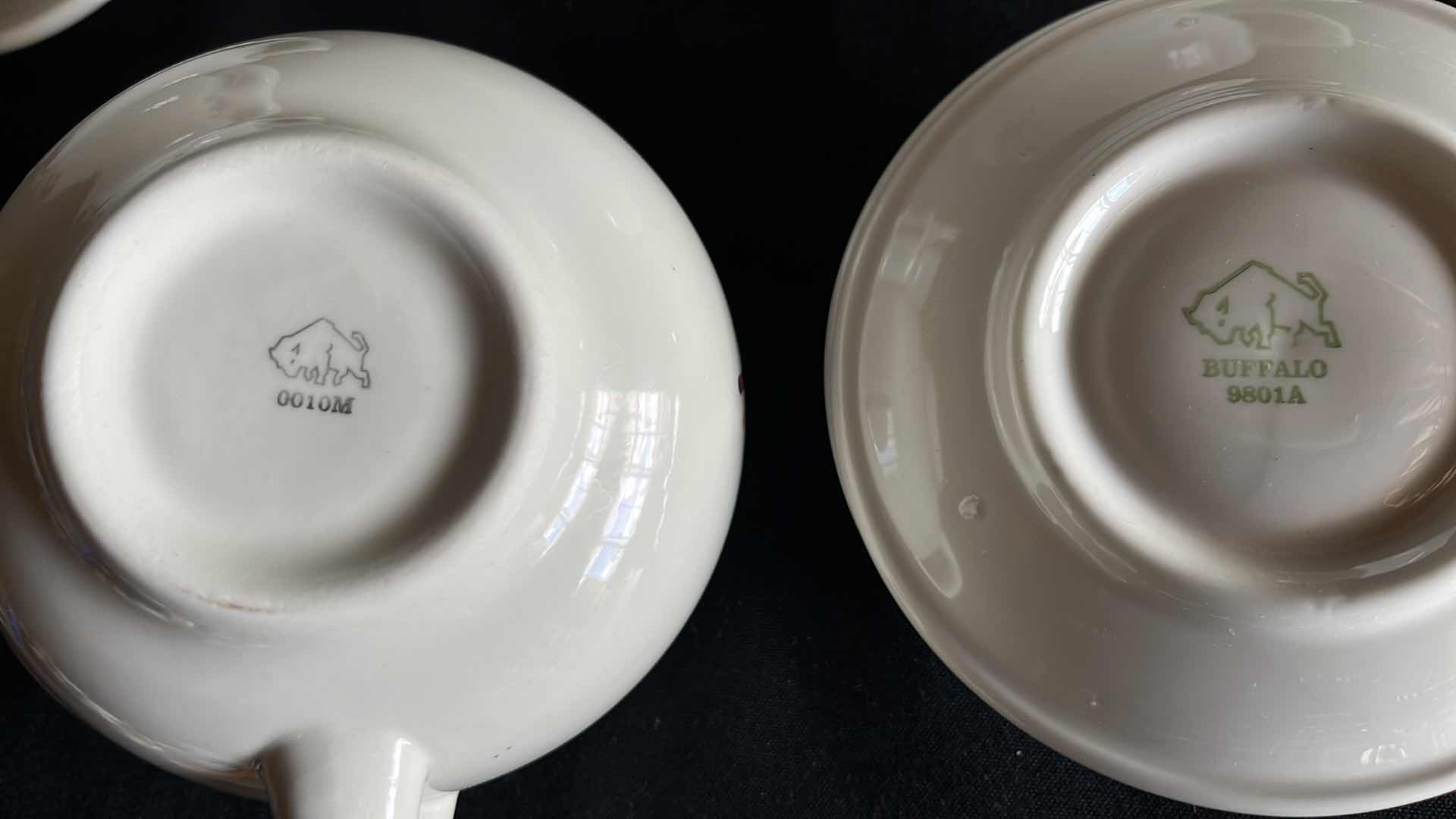 Photo 4 of NEW BUFFALO JUMBO CUPS AND SAUCERS 4.5” X 2.5”, SET OF 4