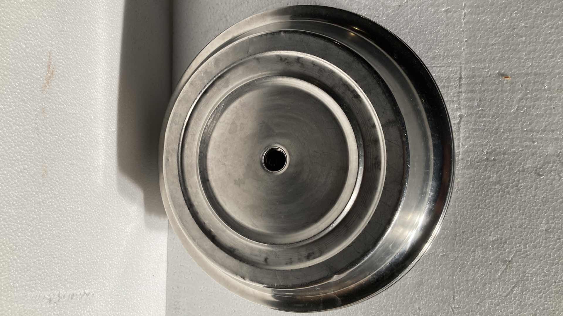 Photo 1 of ROUND POLISHED METAL FOOD COVERS (8) 12.5”
