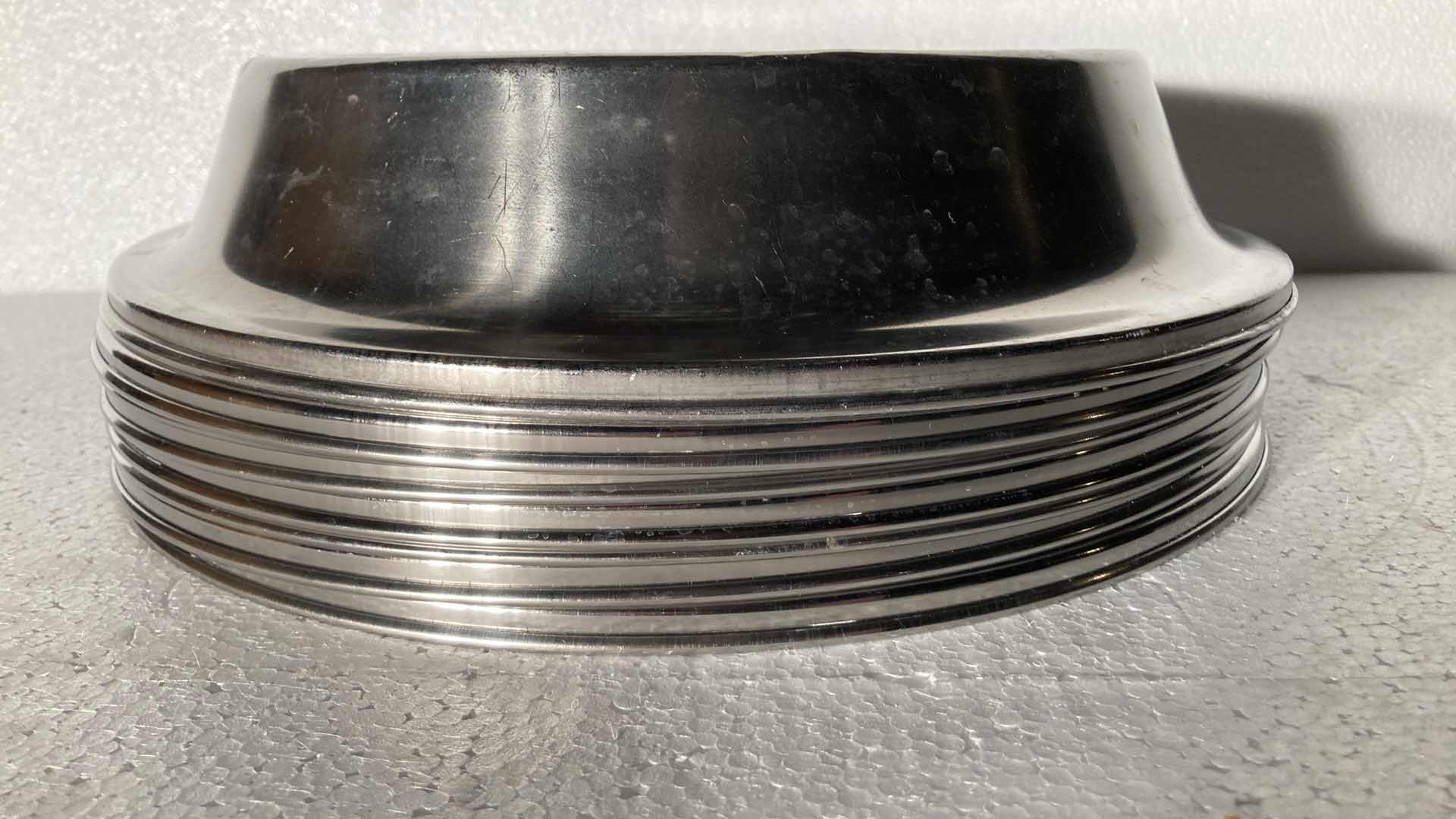 Photo 1 of ROUND POLISHED METAL FOOD COVERS (8) 12.5”