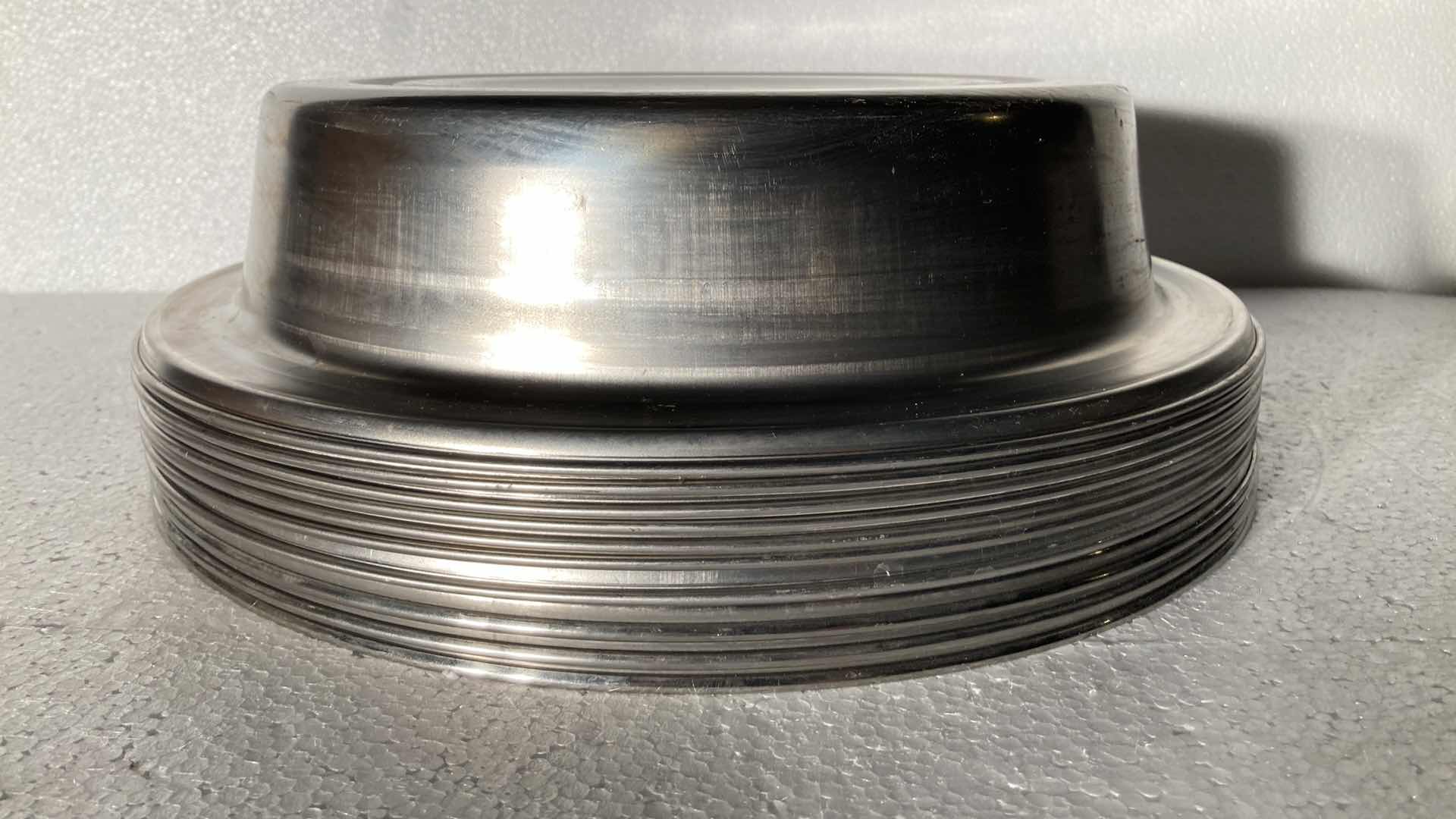 Photo 1 of ROUND POLISHED METAL FOOD COVERS (10) 13”