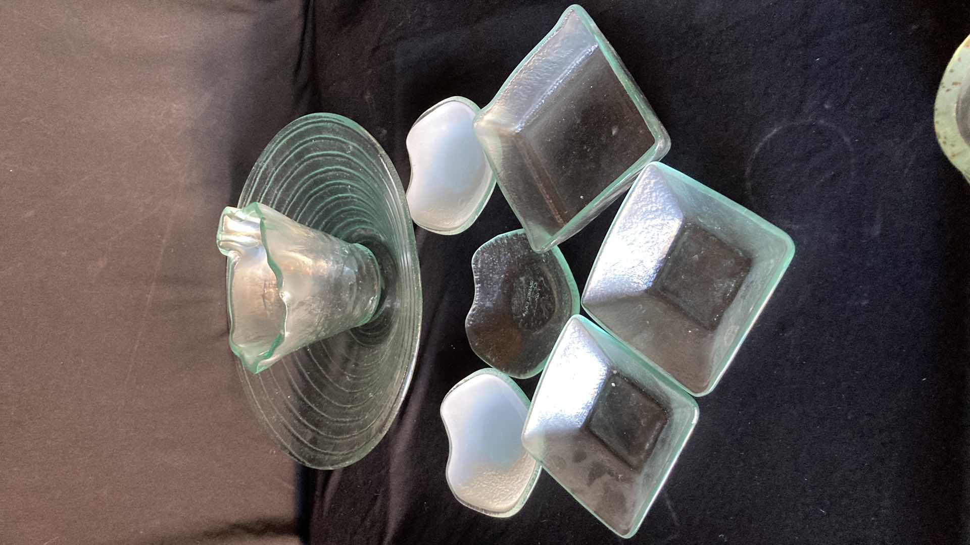 Photo 1 of TINTED GREEN GLASS SET (15)