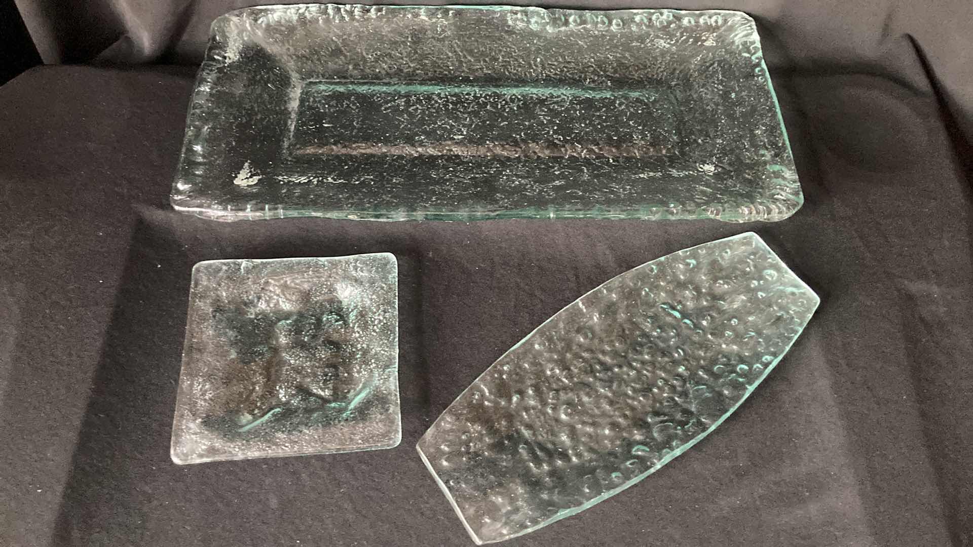 Photo 1 of TINTED GREEN BEVELED GLASS SET (10)