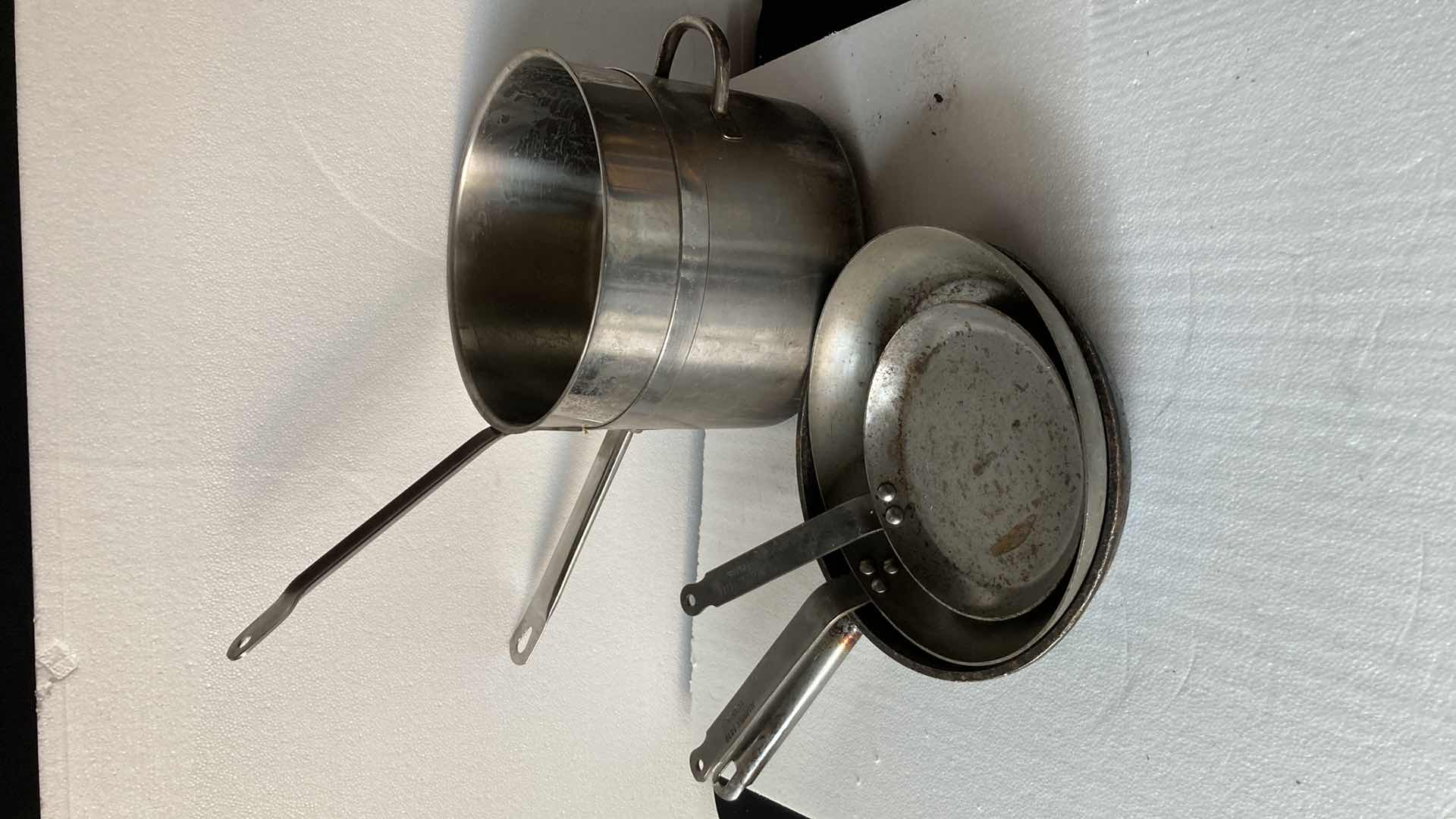 Photo 1 of COMMERCIAL KITCHEN STEEL POT AND SKILLET SET (5)