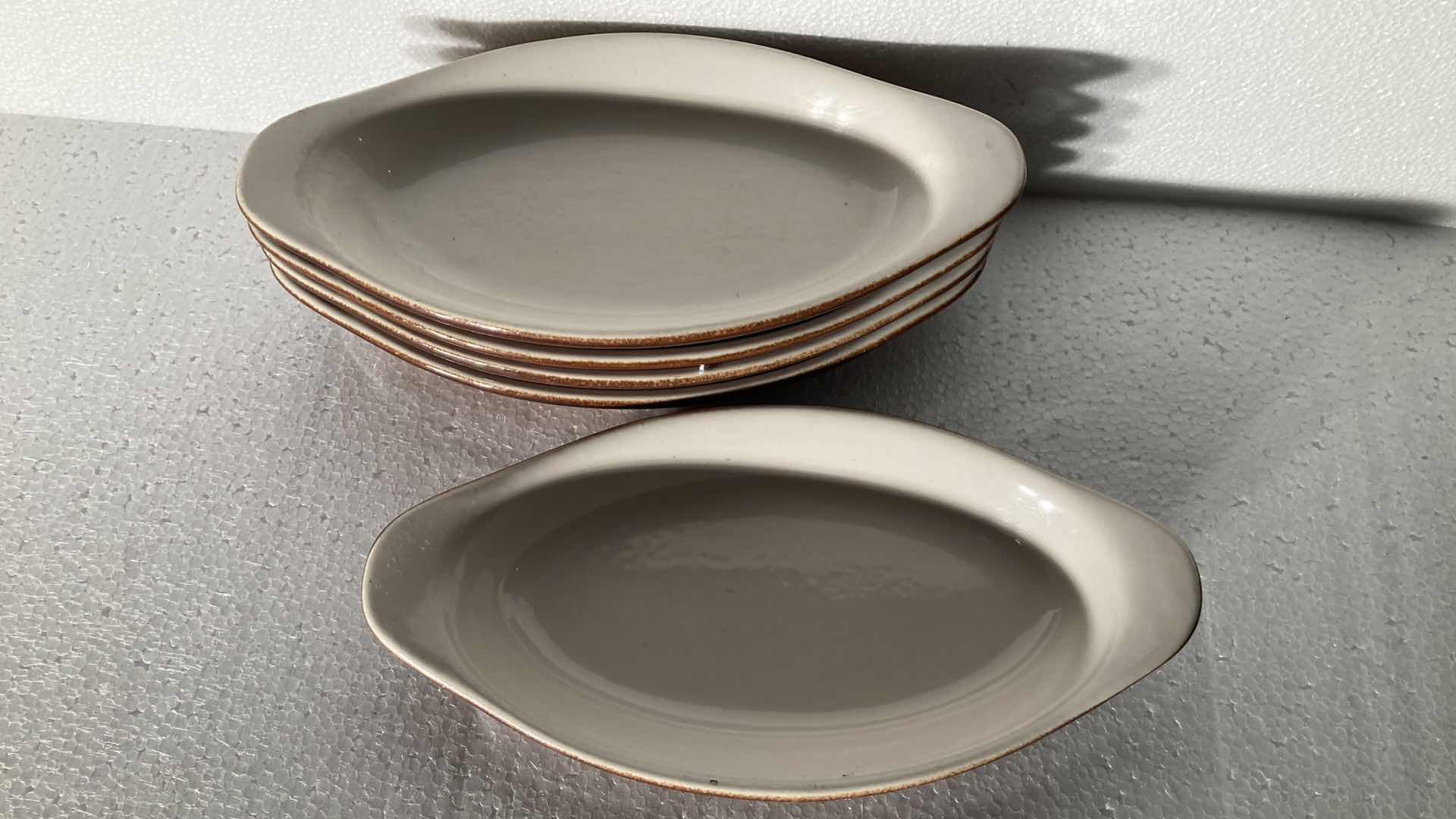 Photo 1 of DIVERSIFIED CERAMICS OVAL BROWN DISHES (5) 10” X 5”