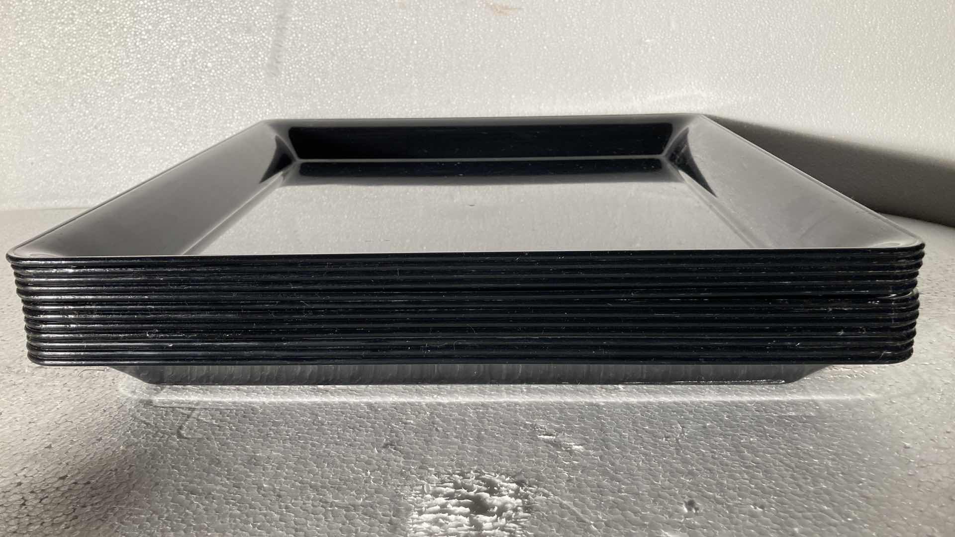 Photo 1 of WADDIGTON NORTH AMERICAN BLACK PLASTIC DISPOSABLE PLATTERS (12) 16” X 16”