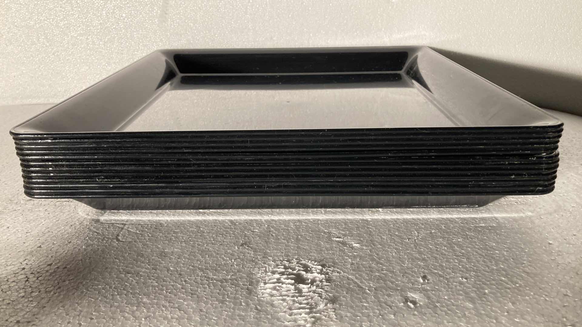 Photo 1 of WADDIGTON NORTH AMERICAN BLACK PLASTIC DISPOSABLE PLATTERS (12) 16” X 16”