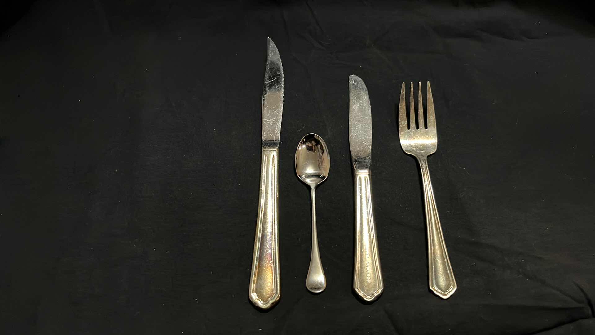 Photo 1 of FLATWARE, VARIOUS STYLES, 10 PCS EACH UTENSIL, 4.25” to 9” (40 PCS)