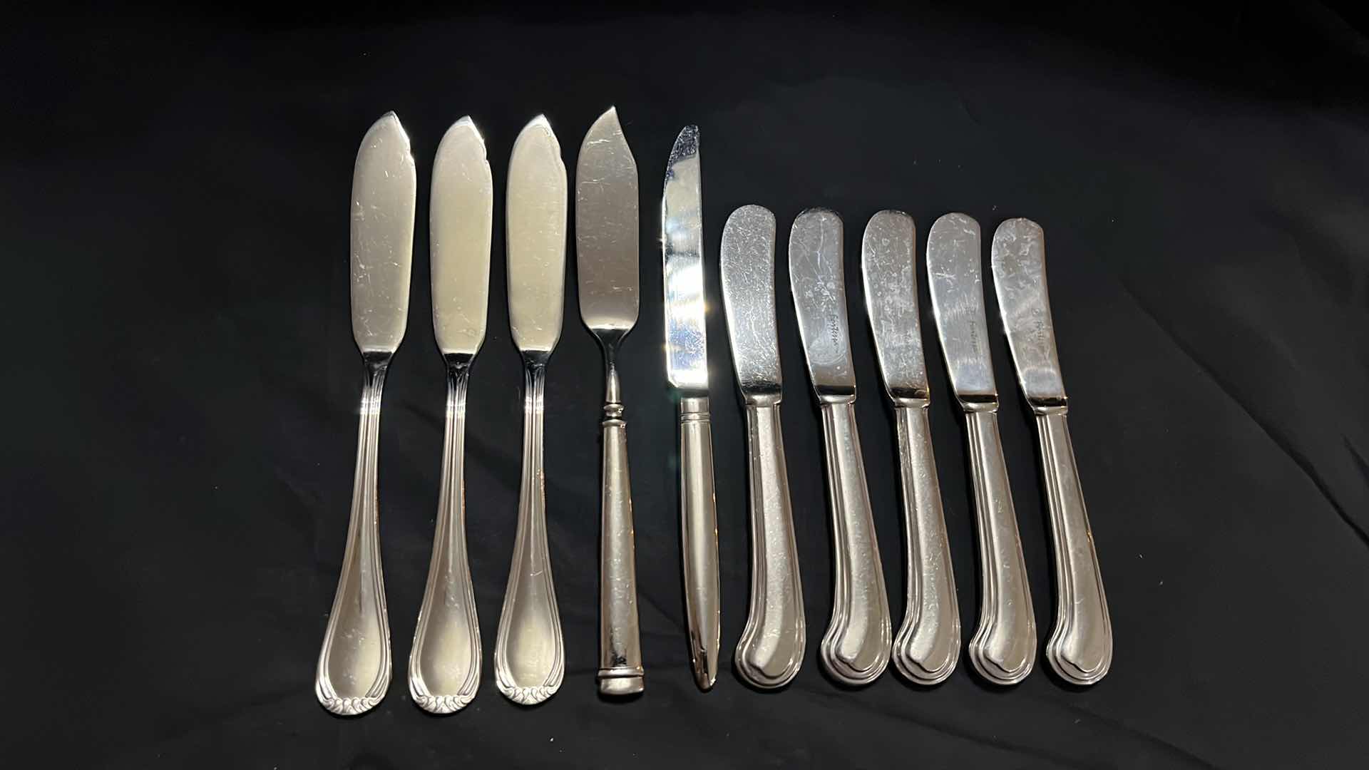 Photo 5 of STAINLESS STEEL FLATWARE, VARIOUS STYLES 10 PCS EACH UTENSIL, 5.25” - 9.75” (50 PCS)