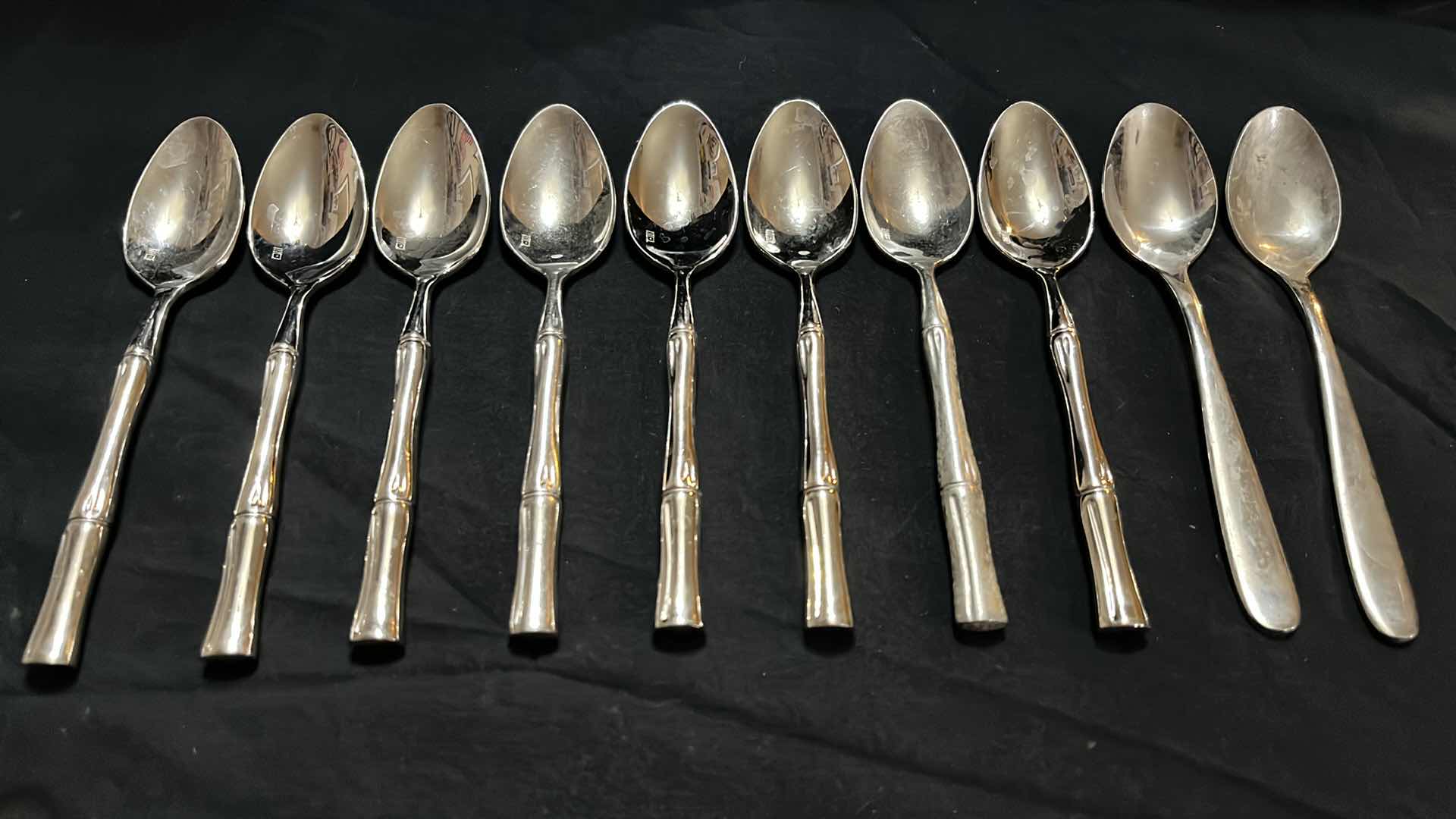 Photo 1 of STAINLESS STEEL FLATWARE, VARIOUS STYLES 10 PCS EACH UTENSIL, 5.25” - 9.75” (50 PCS)