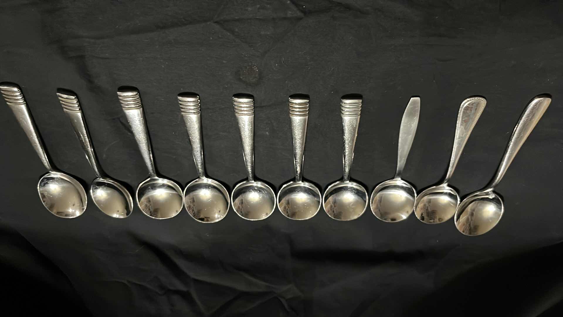 Photo 4 of STAINLESS STEEL FLATWARE, VARIOUS STYLES IN EACH UTENSIL, 10 OF EACH, 4.25” - 9.25” (40 PCS)