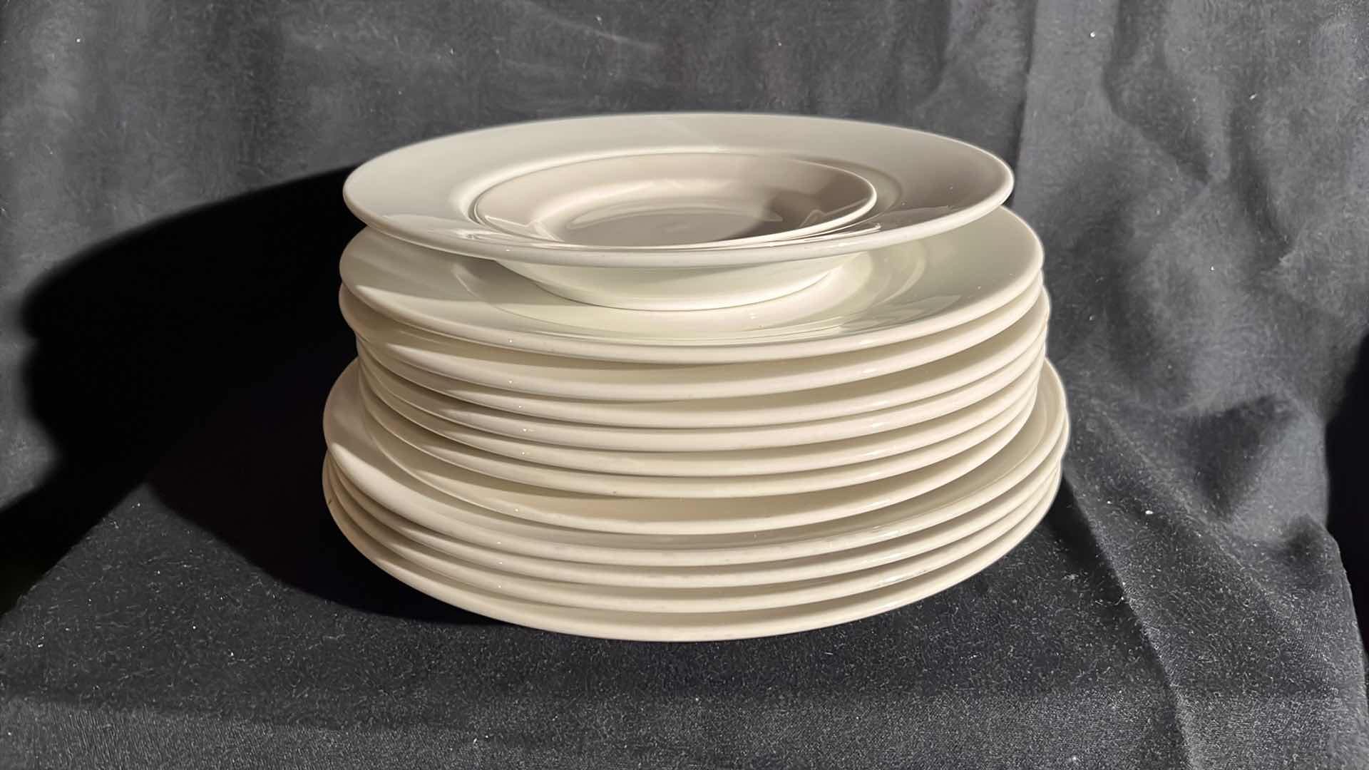 Photo 1 of WHITE PLATES WITH SALAD BOWL SET (13)