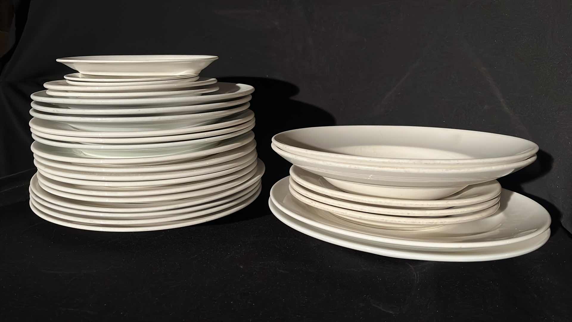 Photo 1 of WHITE DINING SET, VARIOUS SIZES (28)