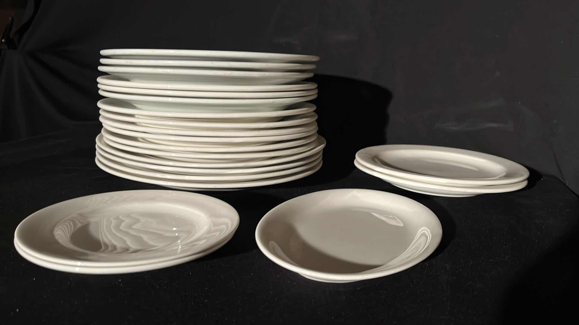 Photo 1 of WHITE DINING SET, VARIOUS SIZES (28)