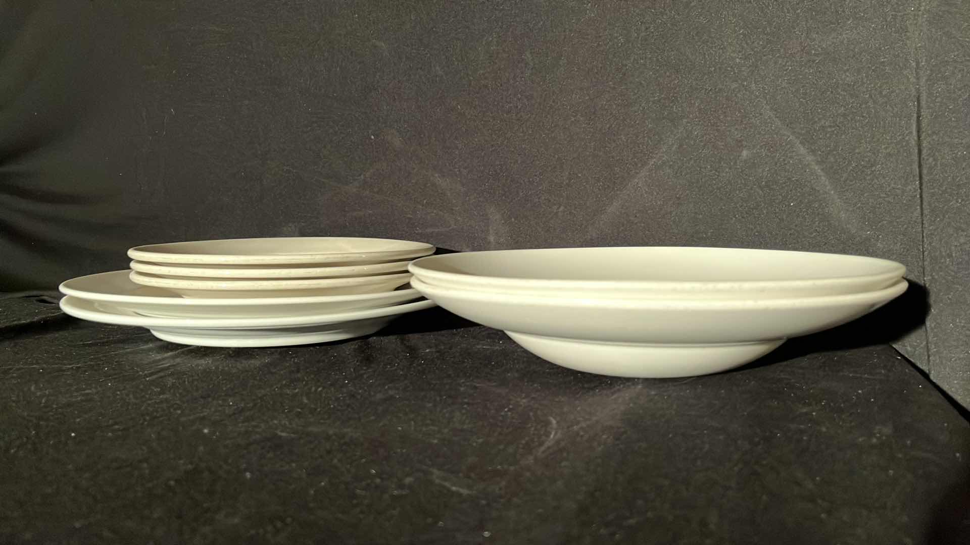 Photo 1 of WHITE DINING SET, VARIOUS SIZES (28)