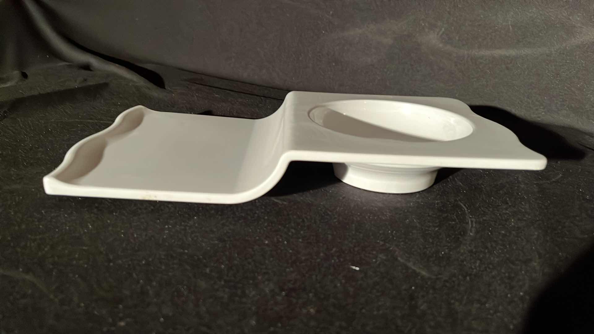 Photo 1 of G.E.T. ENTERPRISES ML-231-W WHITE 10 OZ TAPAS PLATE, 13" x 7.25"