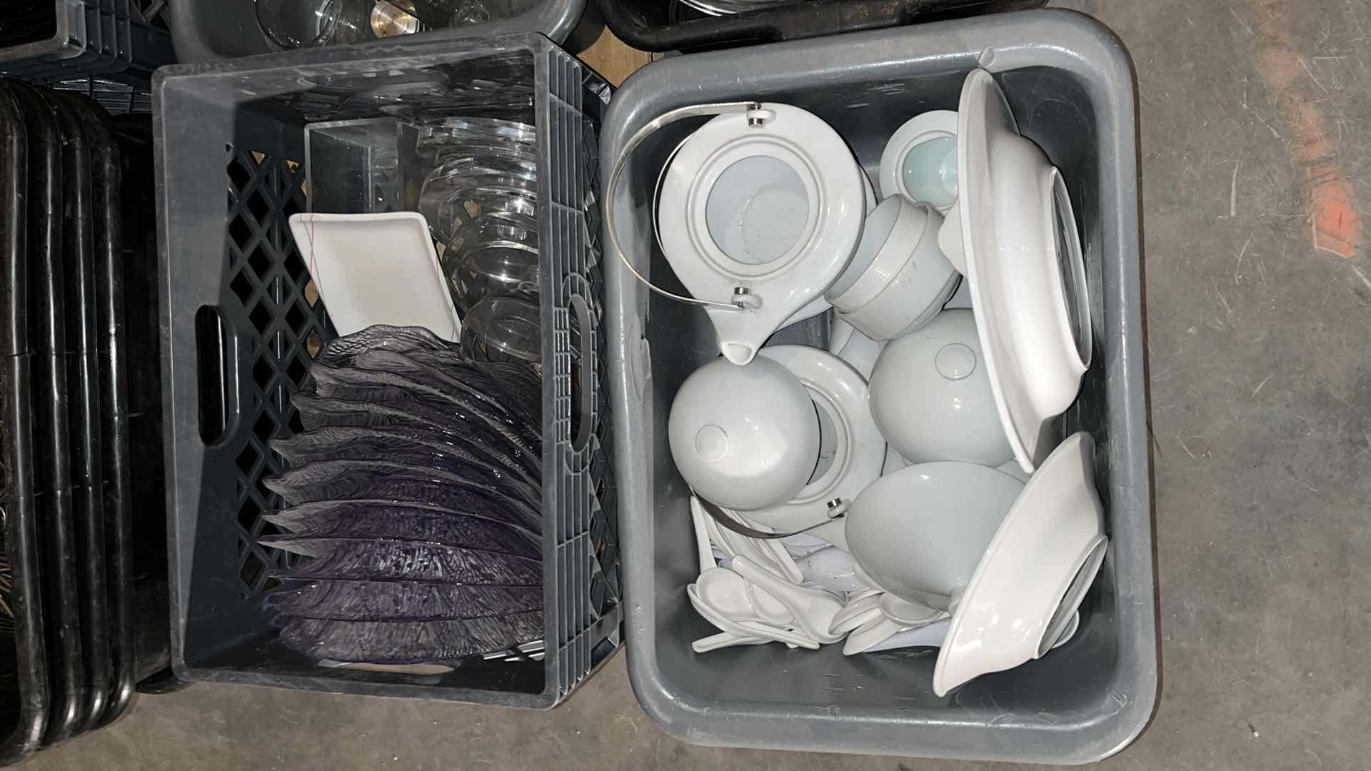 View 5 of RESTAURANT DISHES W CRATES & TUBS ON PALLET, VARIOUS STYLES & SIZES
