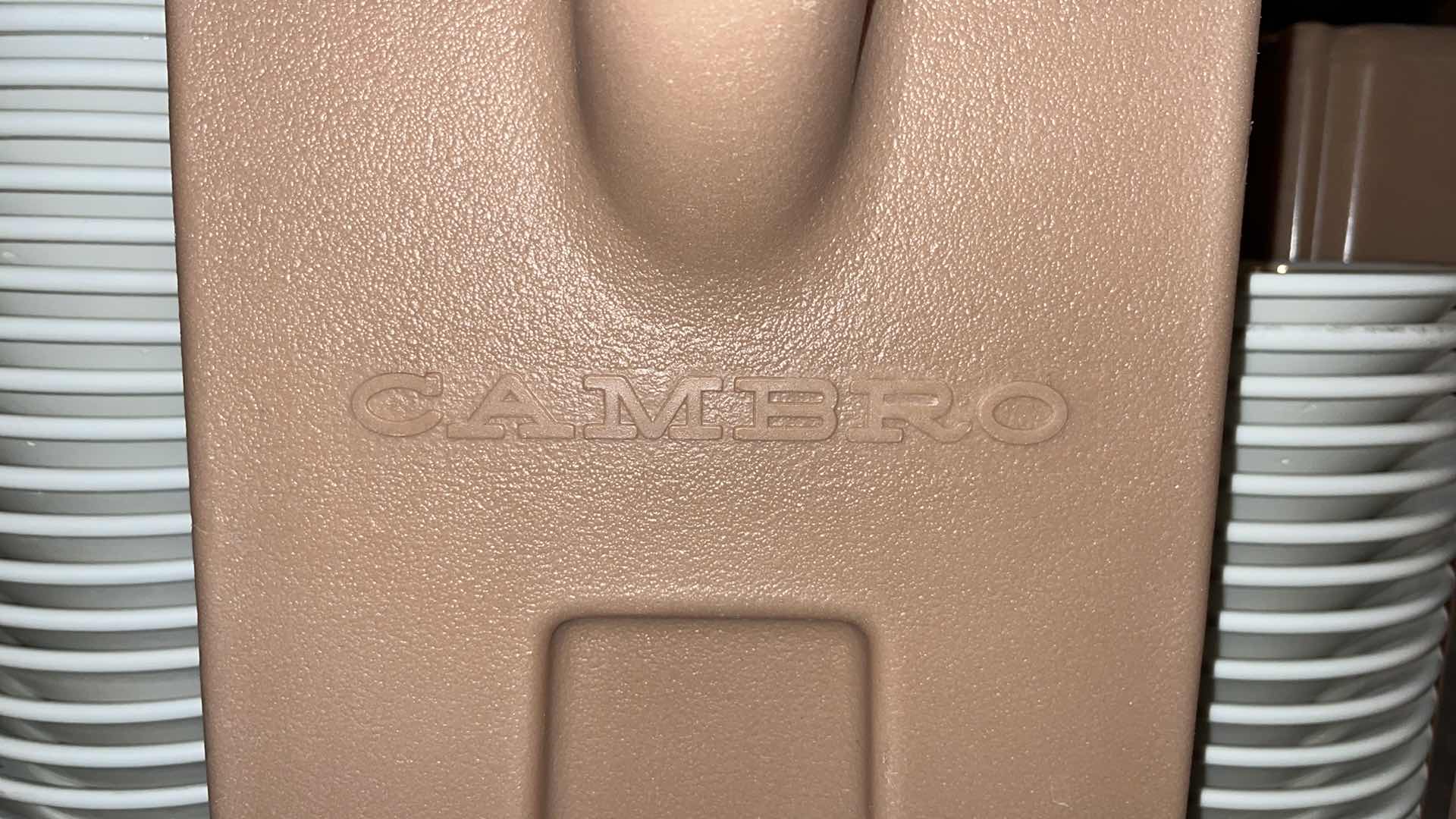 Photo 1 of CAMBRO DISH CART W WHITE SAUCER PLATES