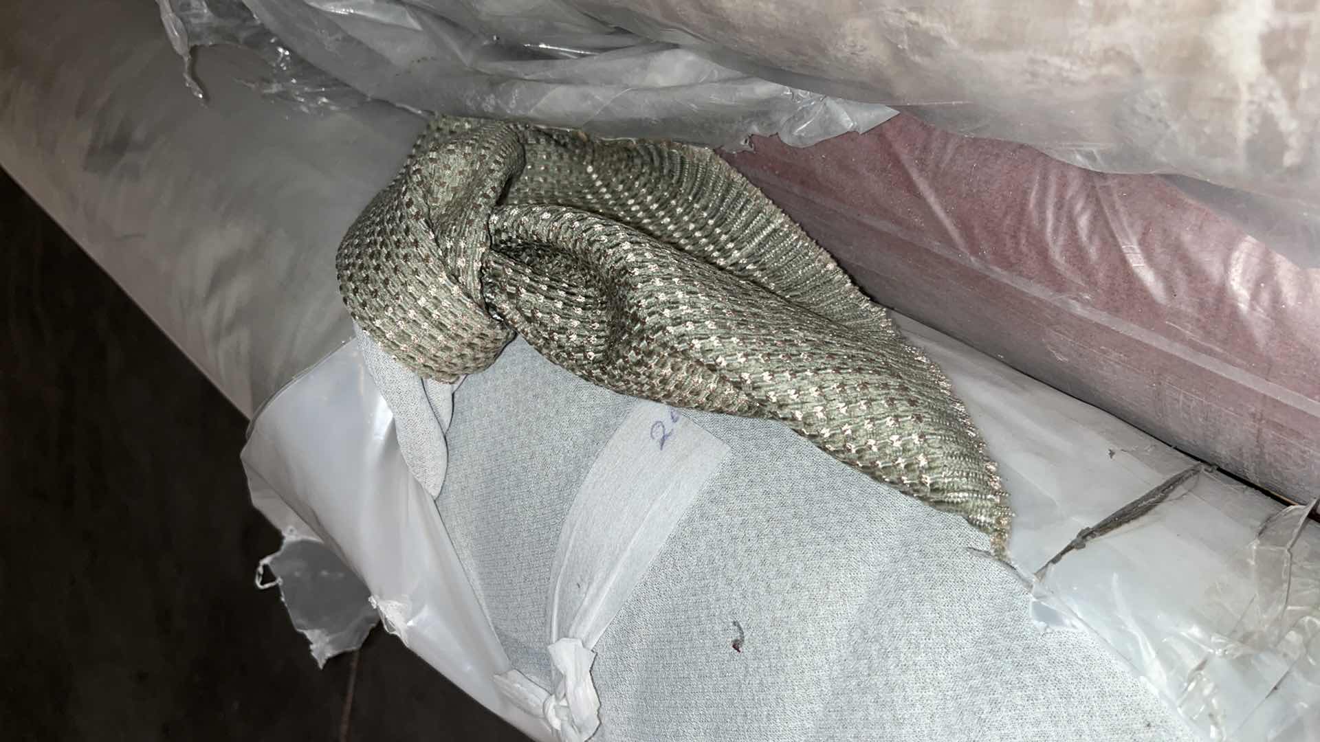 Photo 1 of MID CENTURY STYLE ROLLS OF FABRIC VARIOUS STYLES & LENGTHS (10)