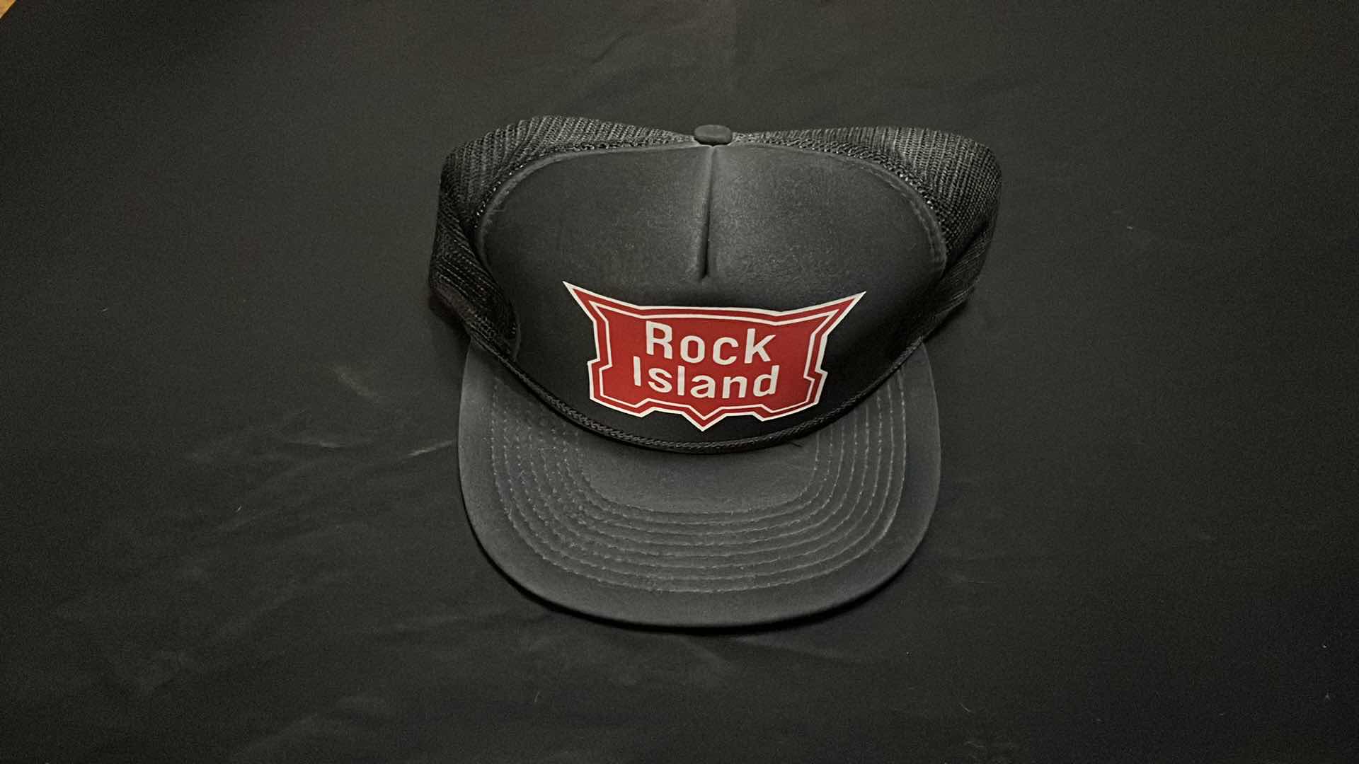 View 2 of ROCK ISLAND TRUCKER HAT, TIE PIN & METAL/TIN SIGN 12” X 8”