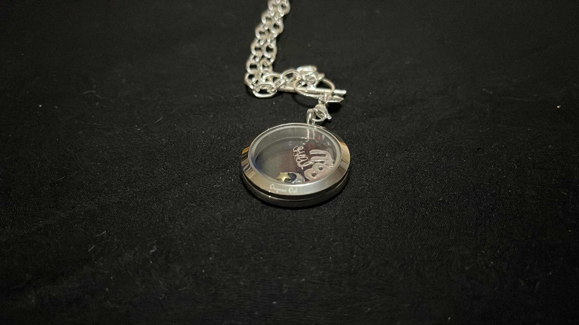 Photo 1 of ORIGAMI OWL NECKLACE W 5 CHARMS, YEAR 2000 RHINESTONE NECKLACE & RHINESTONE HEART BRACELET