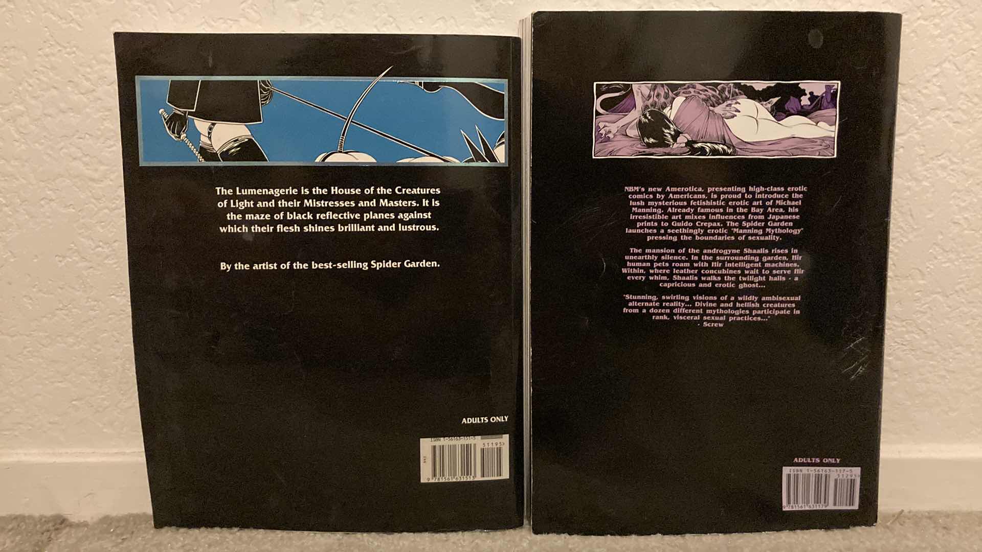 Photo 4 of LUMENAGERIE & THE SPIDER GARDEN AMEROTICA GRAPHIC NOVELS BY MICHAEL MANNING (2)