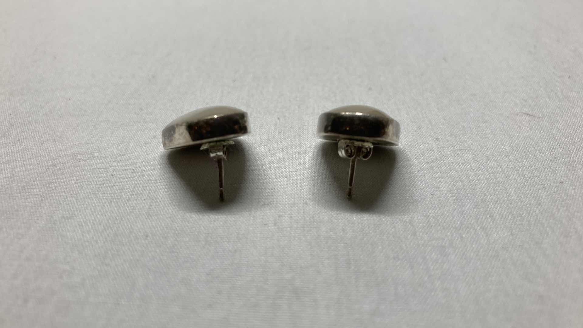 Photo 3 of MIND FINDS GREY JASPER BEAD STERLING SILVER EARRINGS BY JAY KING DTR 925